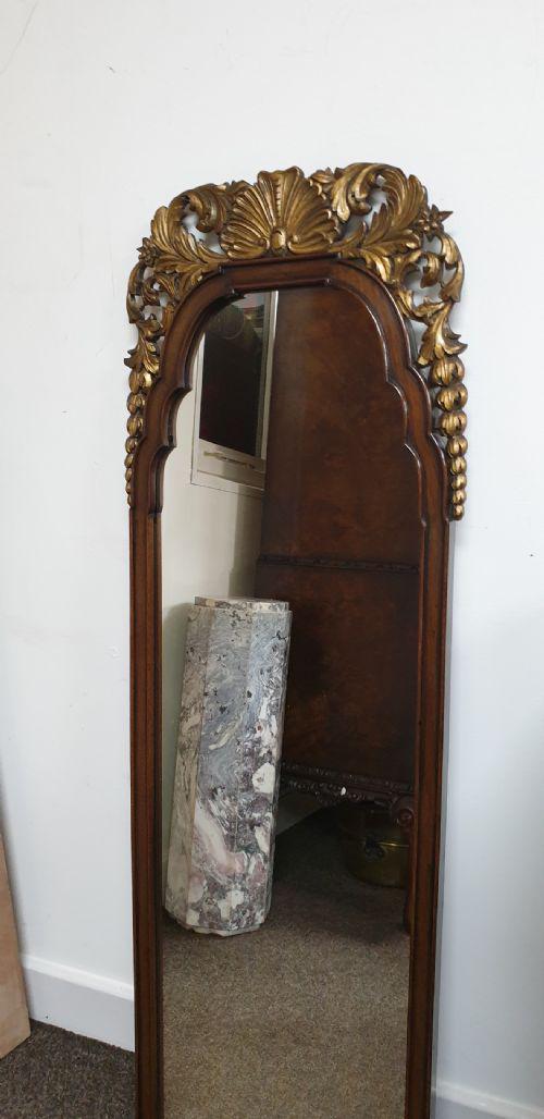 Walnut and Parcel Gilt Hall Mirror (1 of 1)