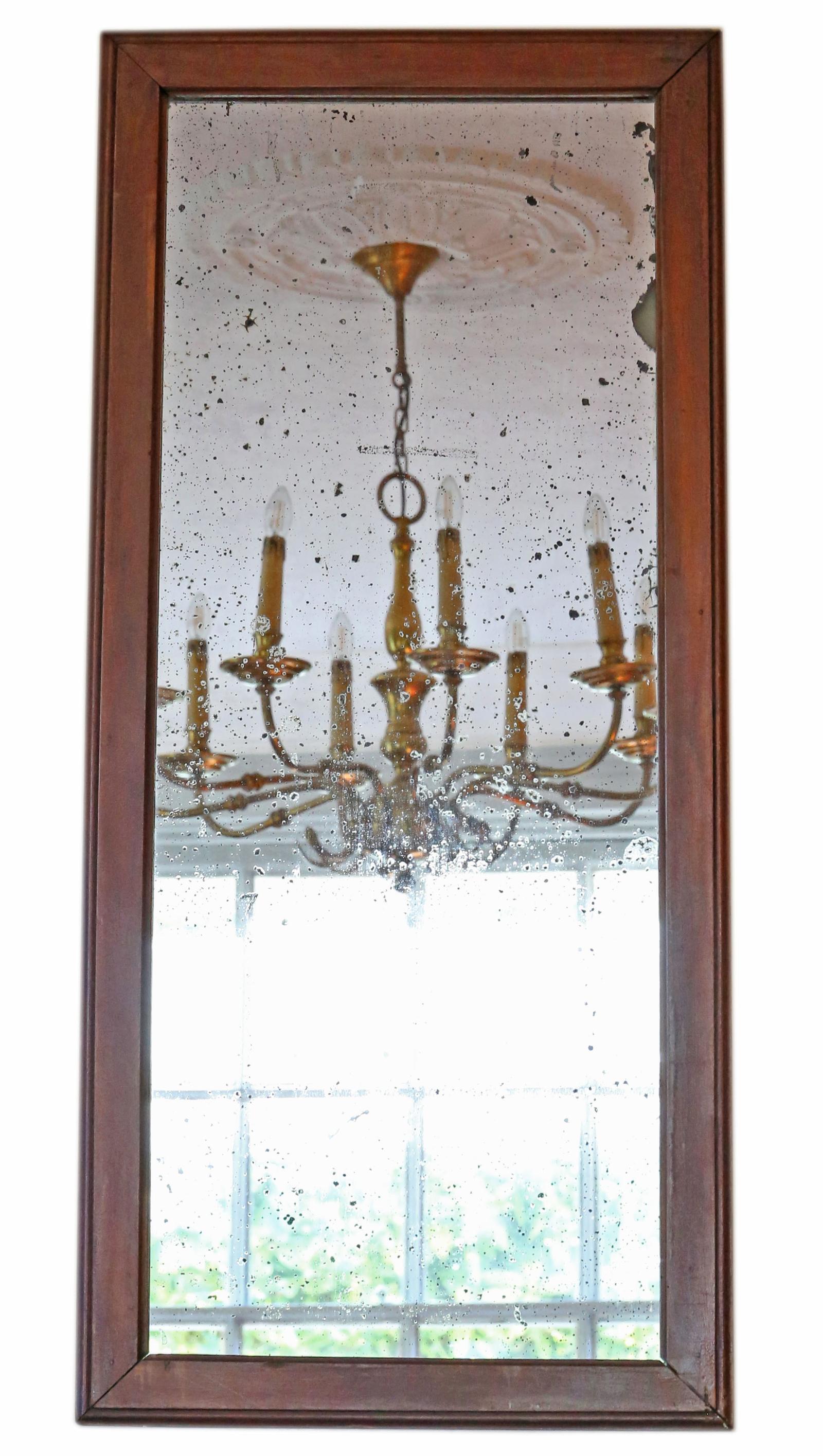 Antique Large Walnut Overmantle Wall Mirror 19th Century (1 of 4) Antique Large Walnut Overmantle Wall Mirror 19th Century (1 of 4)