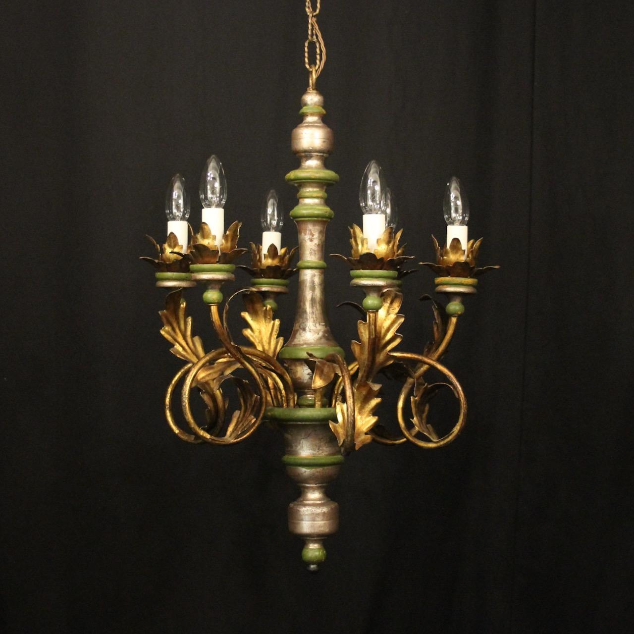 Florentine 6 Light Giltwood Antique Chandelier (1 of 10) Florentine 6 Light Giltwood Antique Chandelier (1 of 10)