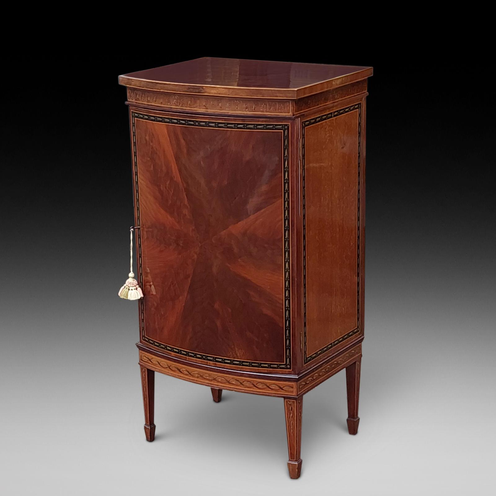 Edwardian Mahogany Bowfront Music Cabinet (1 of 8) Edwardian Mahogany Bowfront Music Cabinet (1 of 8)