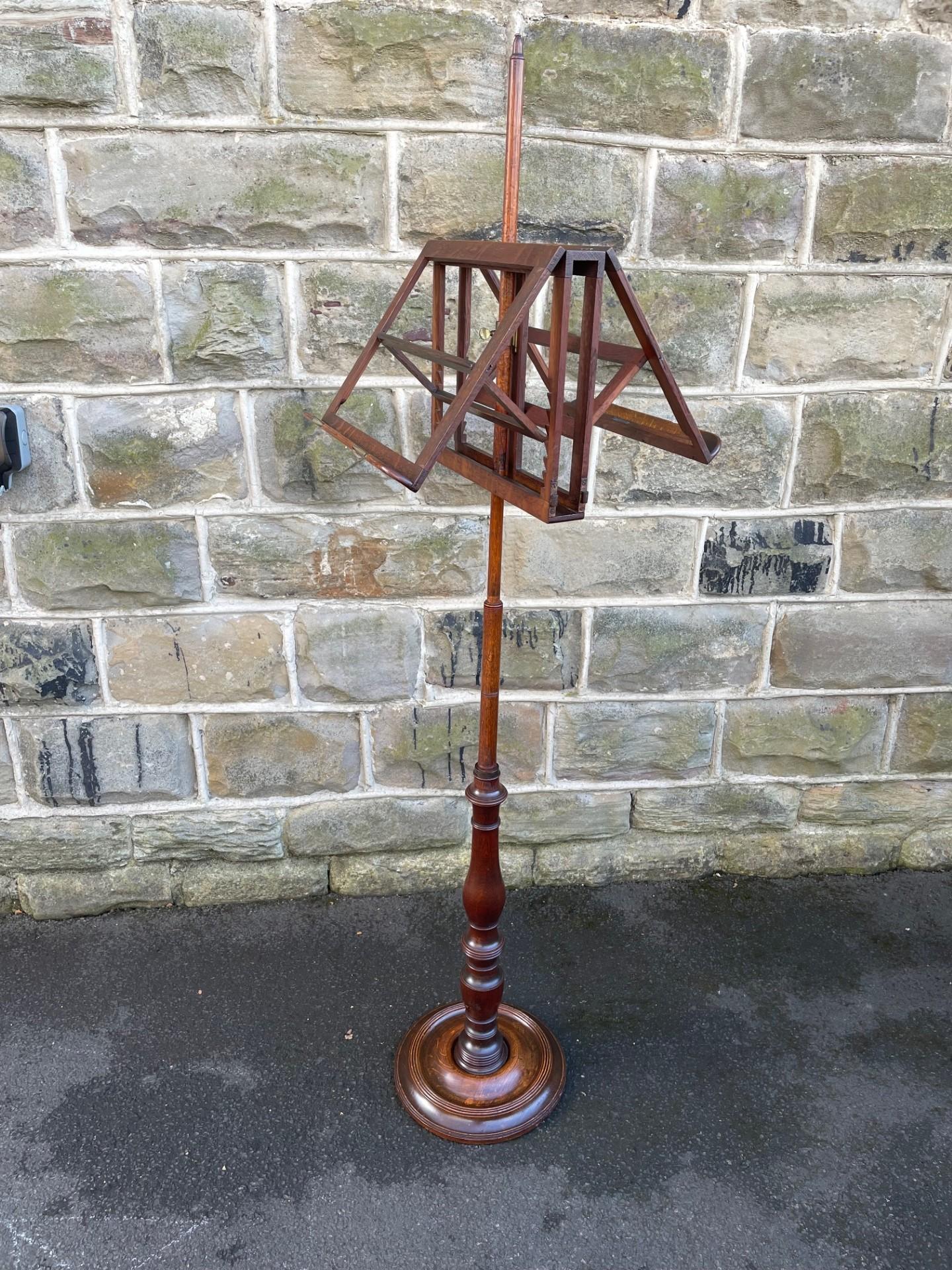 Antique Oak Adjustable Duet Music Stand Lectern Reading Stand (1 of 15)