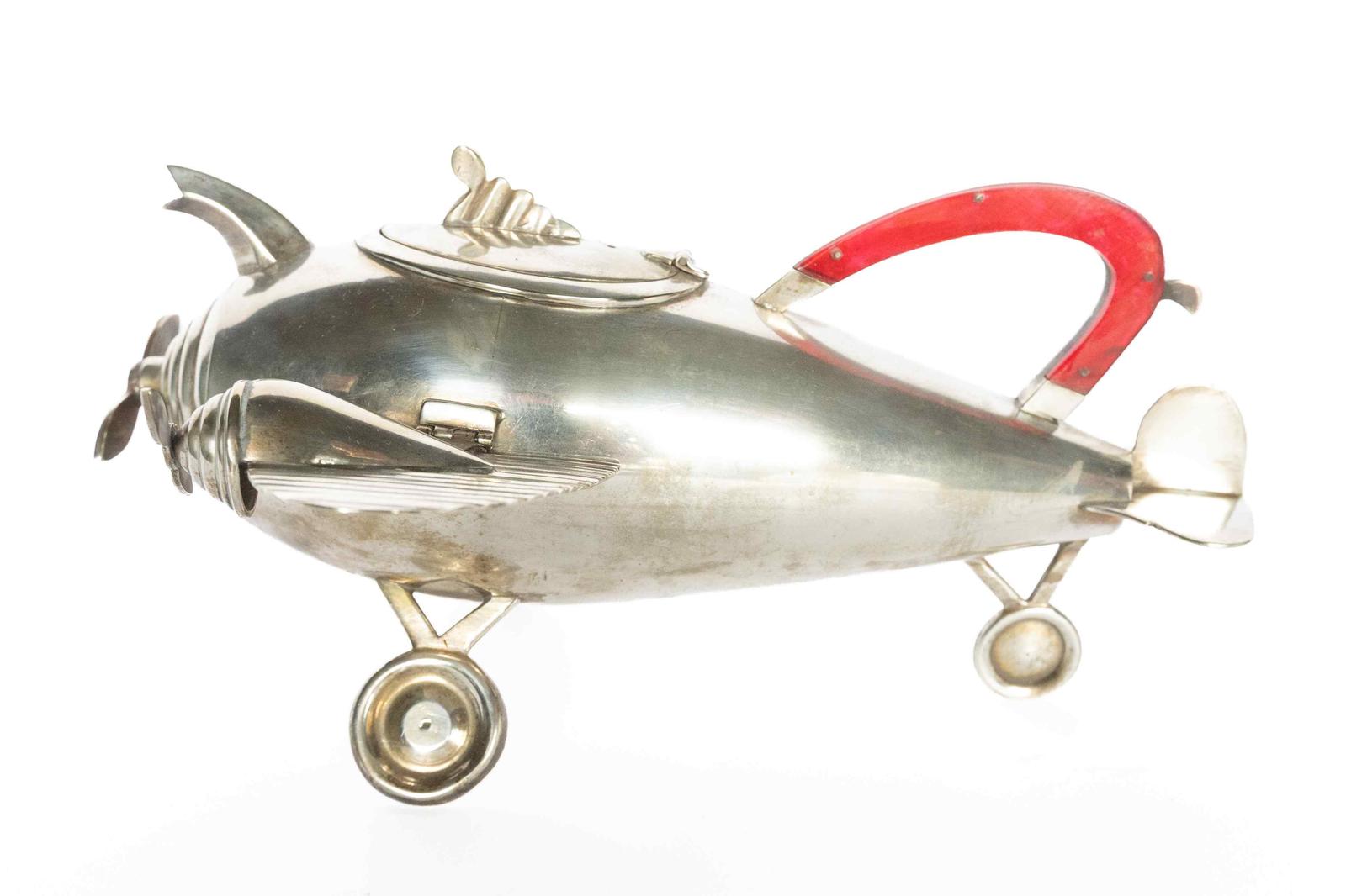 Art Deco Silver Plated Aeroplane Teapot 1920s (1 of 9) Art Deco Silver Plated Aeroplane Teapot 1920s (1 of 9)