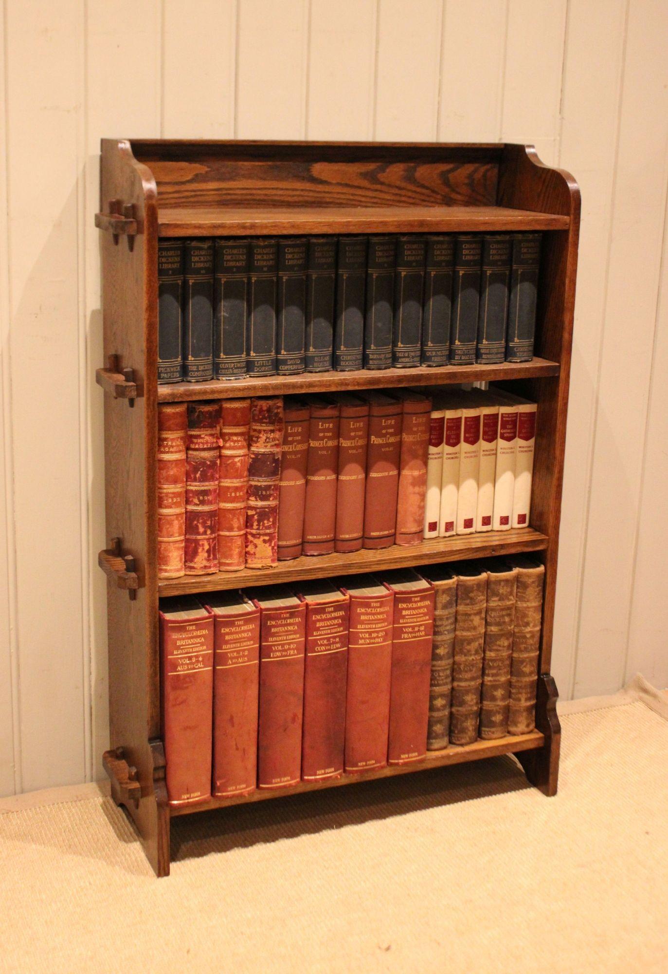 Solid Oak Pegged Open Bookcase (1 of 15)