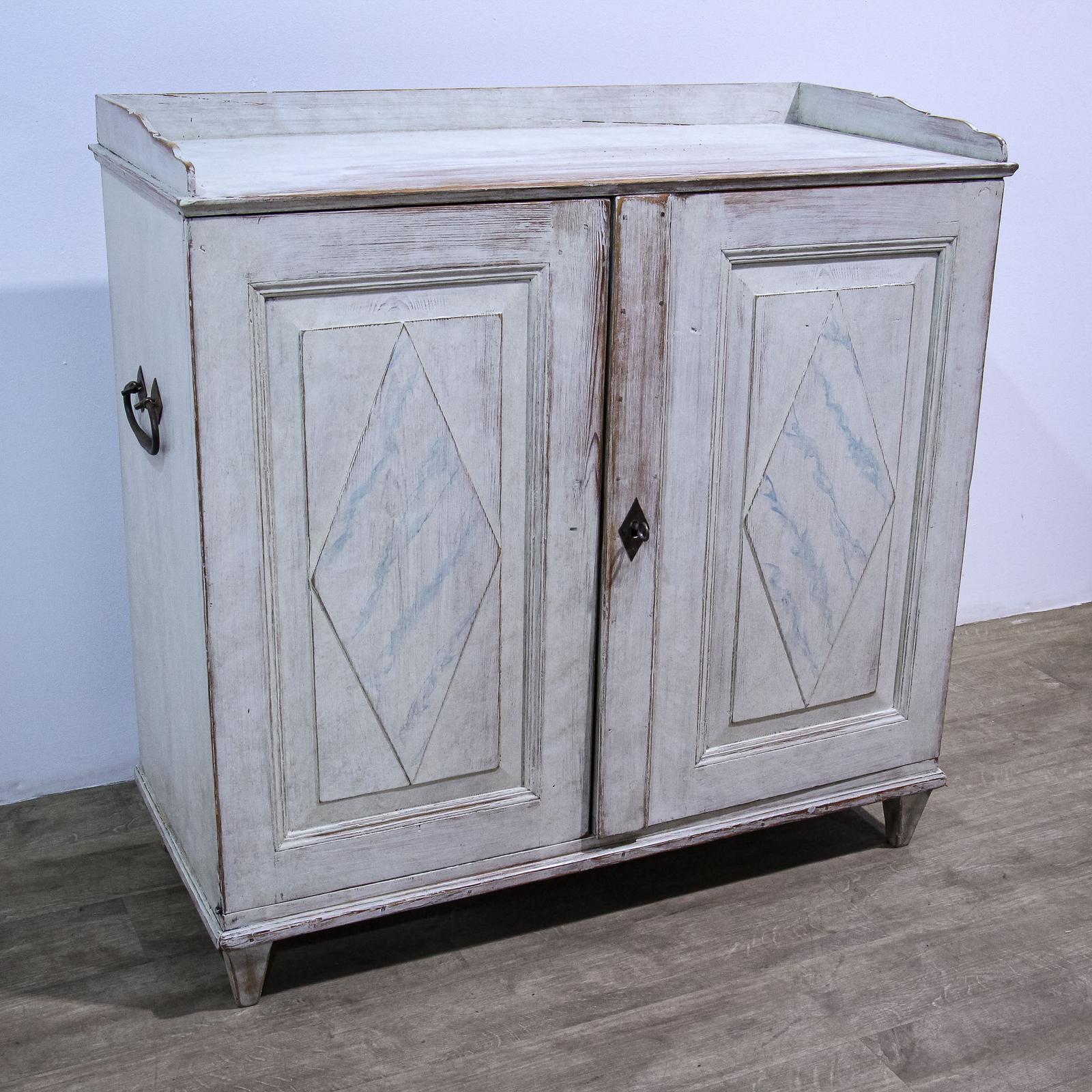 Painted Scandinavian Provincial Baroque Cupboard (1 of 13)