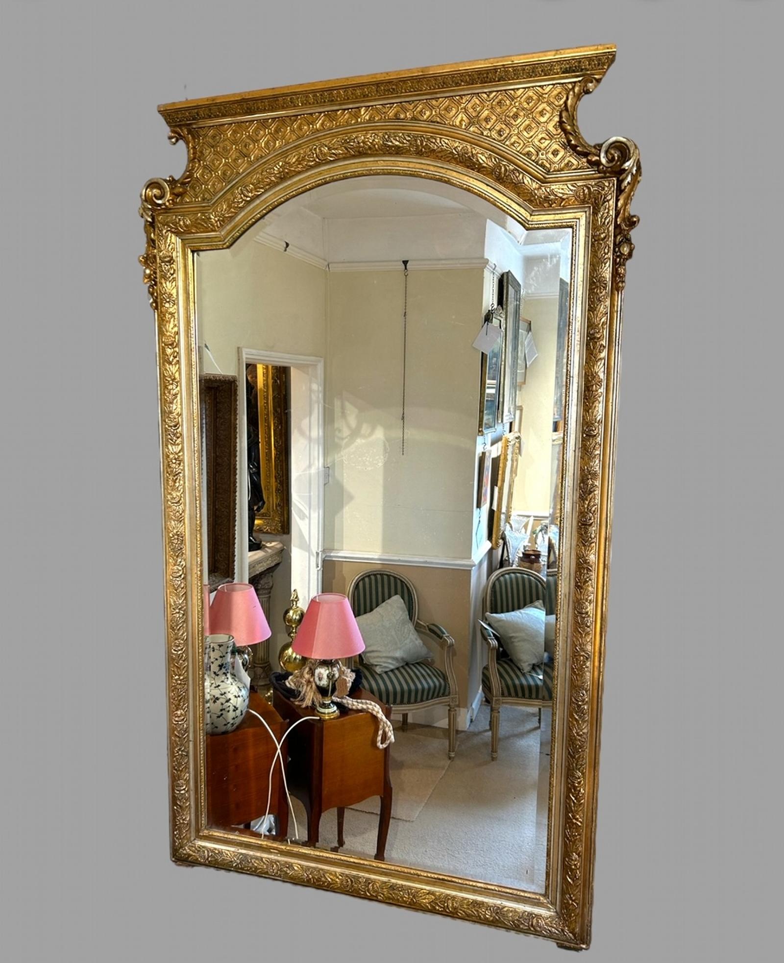 Lovely Gilded French Portrait Mirror (1 of 5) Lovely Gilded French Portrait Mirror (1 of 5)