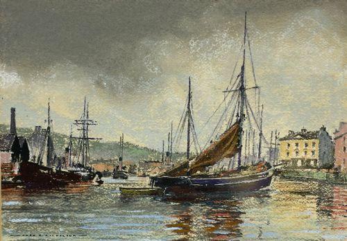 John Hobson Nicholson Pastel, Douglas Harbour, Isle Of Man (1 of 2) John Hobson Nicholson Pastel, Douglas Harbour, Isle Of Man (1 of 2)