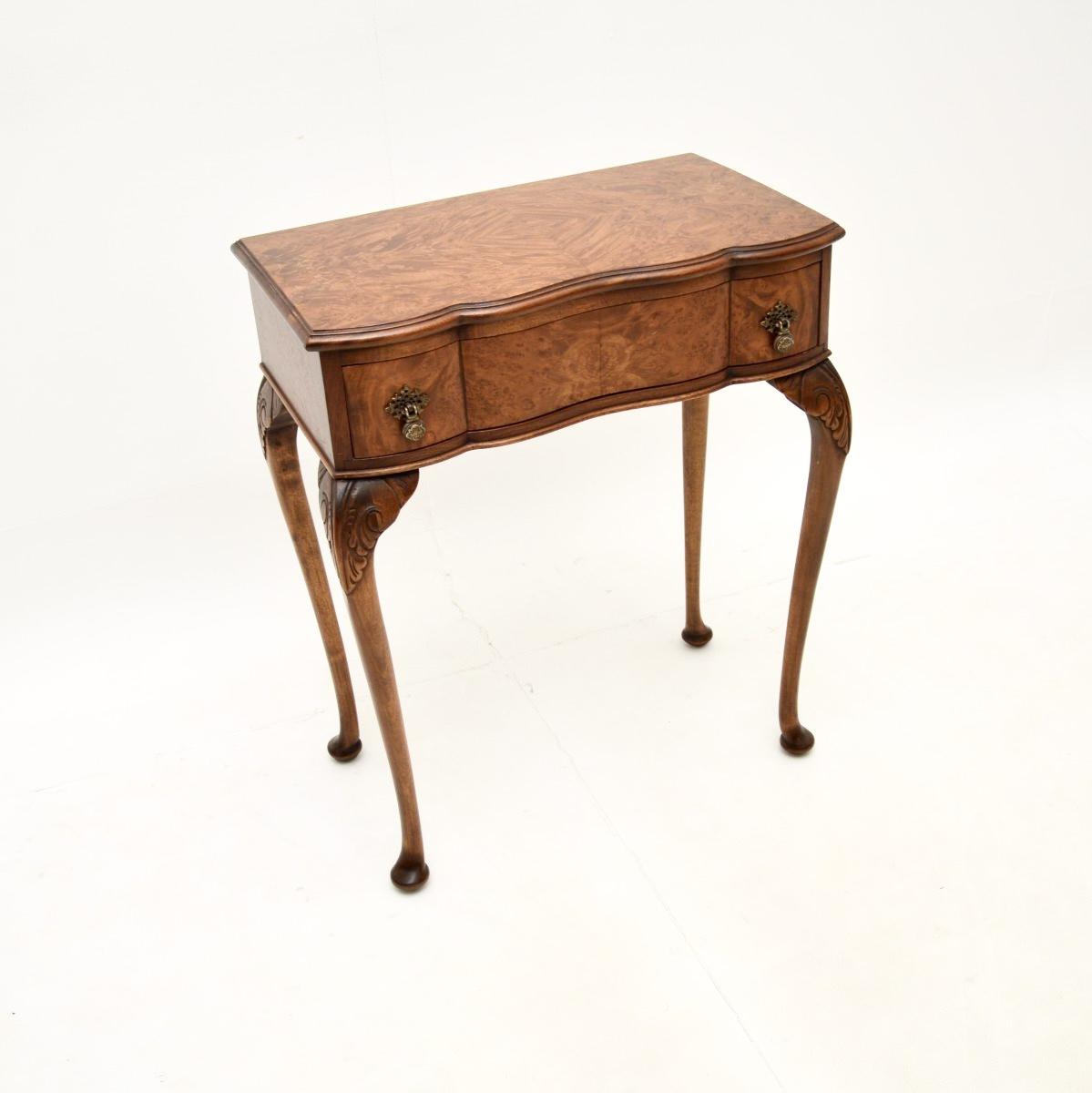 Antique Burr Walnut Console / Side Table (1 of 8) Antique Burr Walnut Console / Side Table (1 of 8)