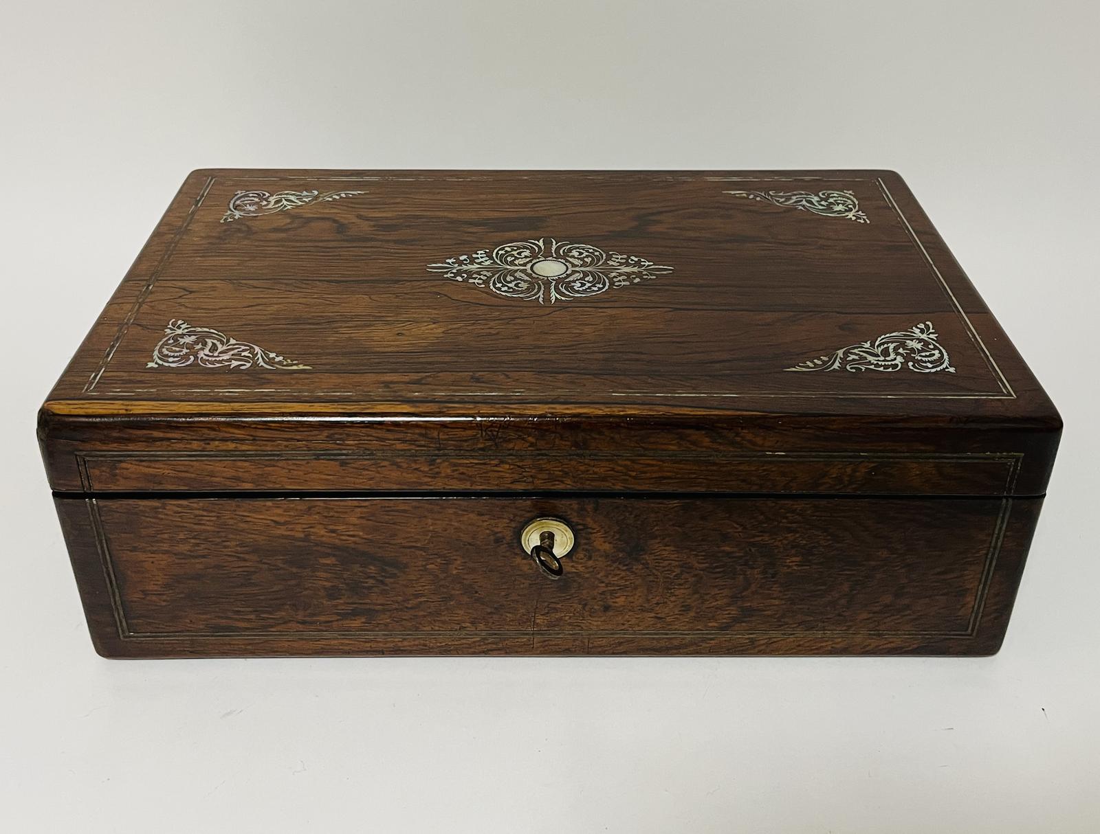 Victorian Rosewood Writing Slope with Secret Drawer (1 of 21)