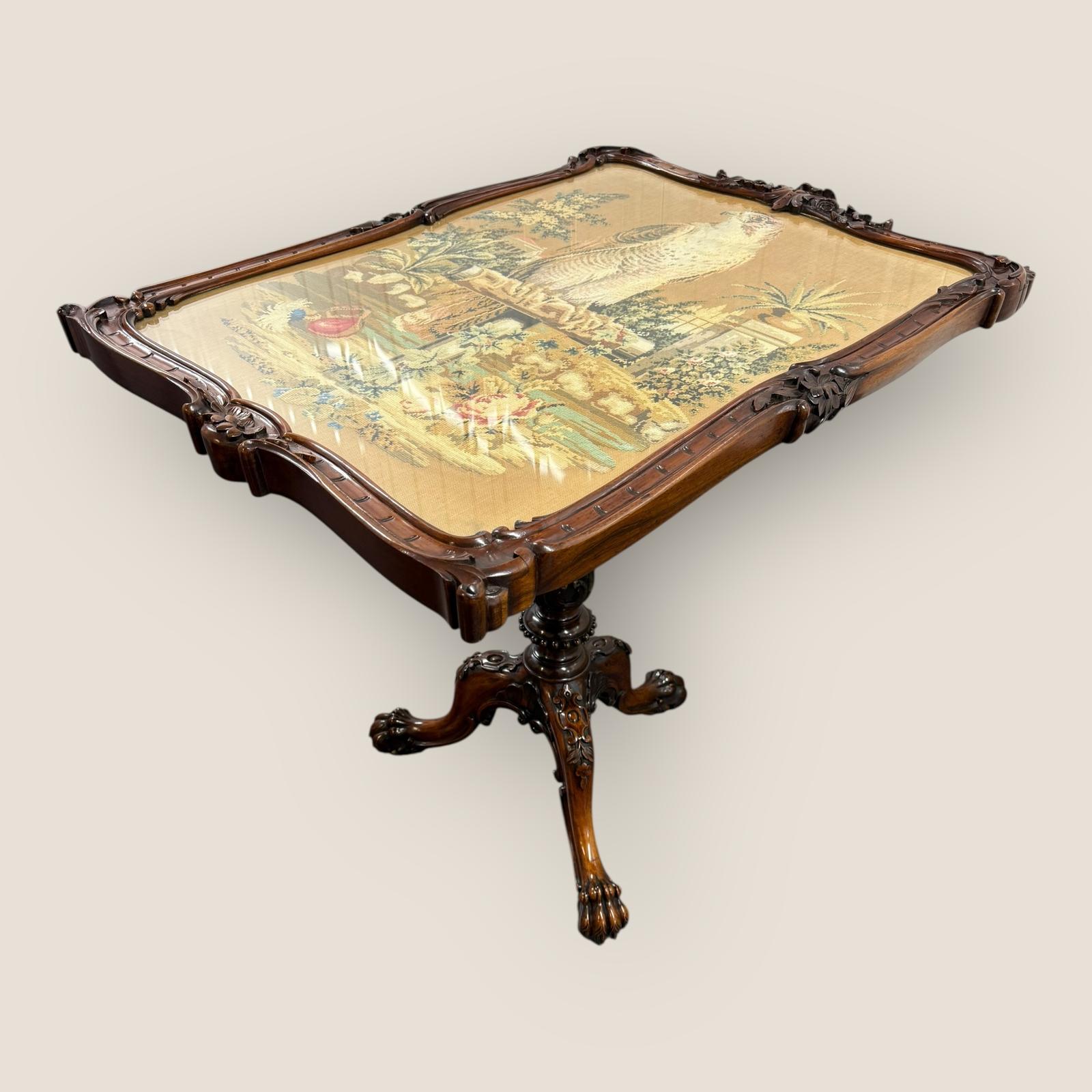 Antique William IV Gillows Carved Rosewood Tilt Top Tripod Table Fire Screen (1 of 10)