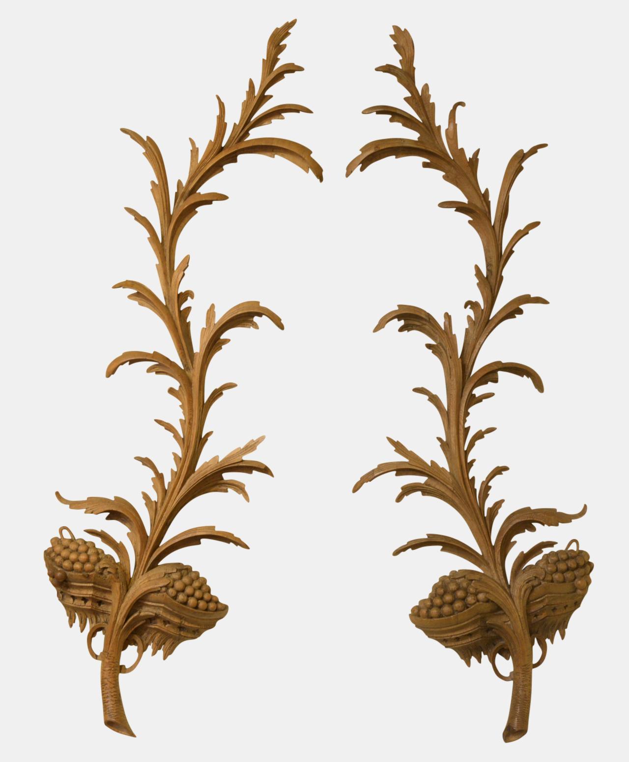 Pair of Carved Limewood George II Style Wall Appliques c.1910 (1 of 4) Pair of Carved Limewood George II Style Wall Appliques c.1910 (1 of 4)