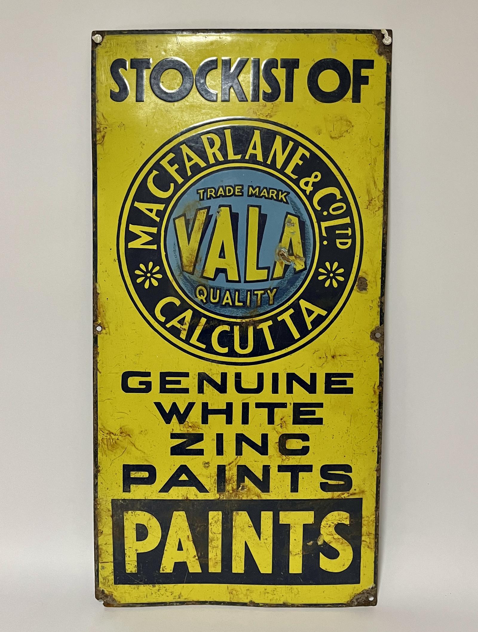 Enamel Sign Macfarlane & Co Paints Calcutta (1 of 7) Enamel Sign Macfarlane & Co Paints Calcutta (1 of 7)
