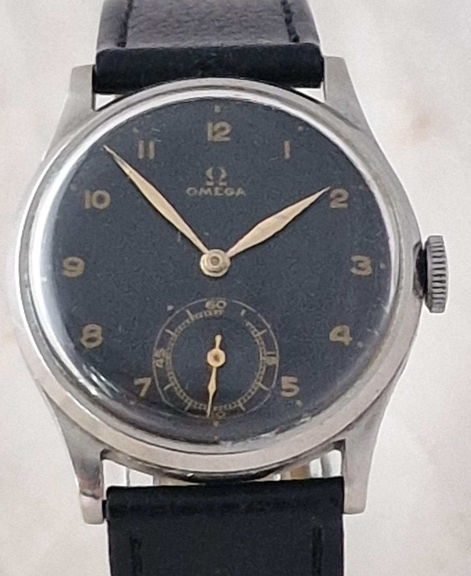 1944 Omega Black Dial Wristweatch (1 of 6) 1944 Omega Black Dial Wristweatch (1 of 6)