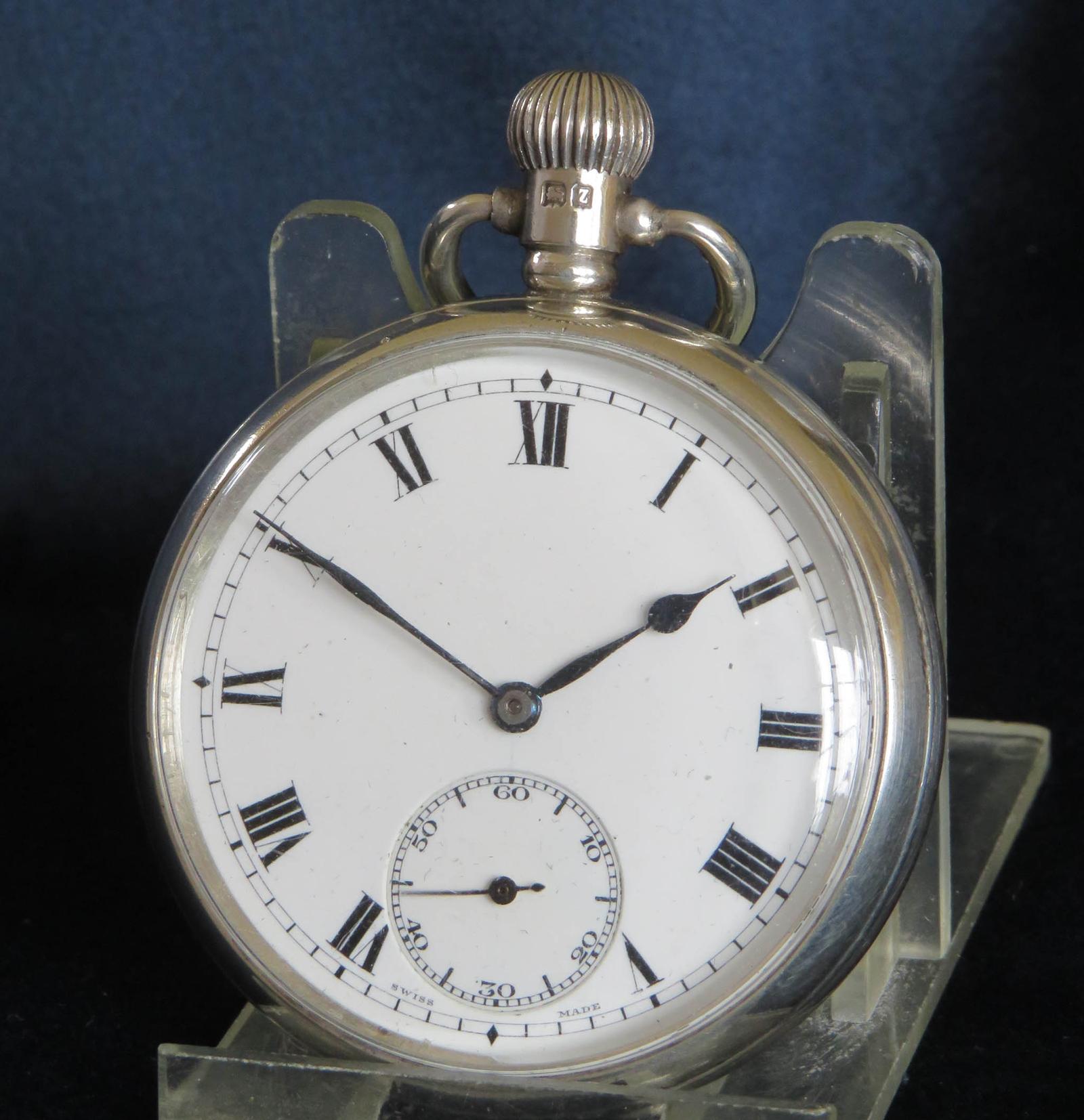 Pocket Watch: Antique Silver Revue Pocket Watch 1924 (1 of 5)