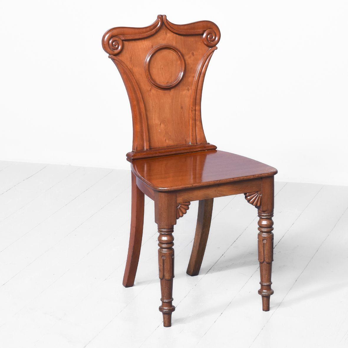 George IV Mahogany Hall Chair (1 of 6) George IV Mahogany Hall Chair (1 of 6)