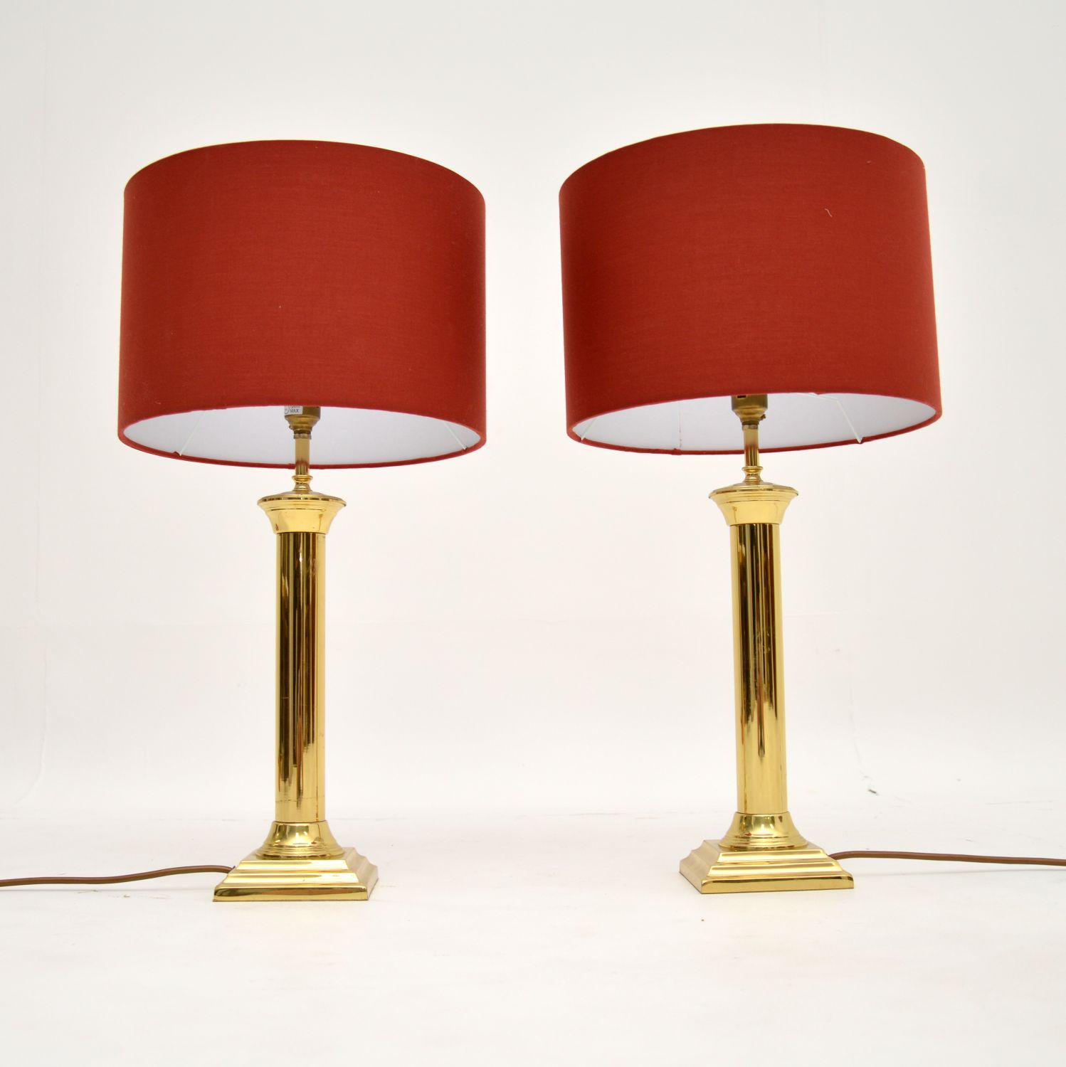 Pair of Vintage Solid Brass Table Lamps (1 of 8) Pair of Vintage Solid Brass Table Lamps (1 of 8)
