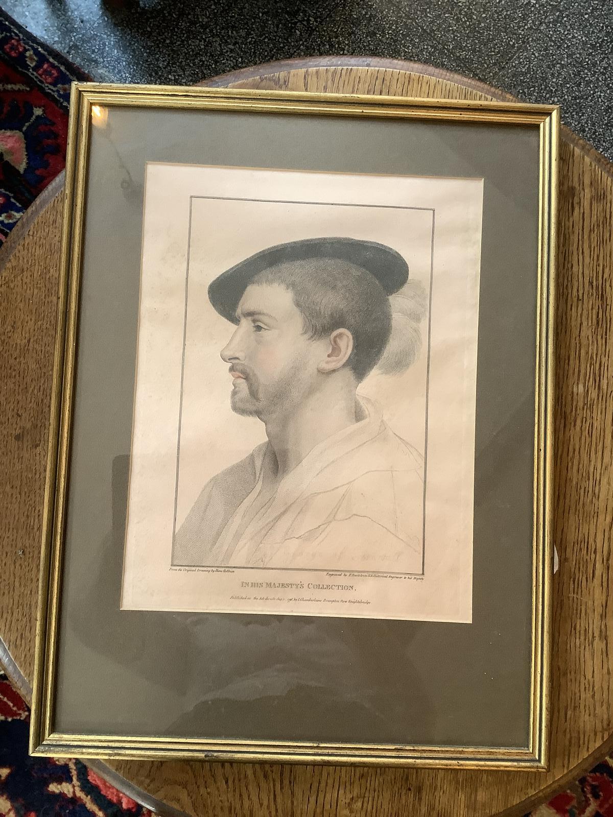 Engraving of Sir Simon George of Cornwall by Bartolozzi After Holbein (1 of 5)