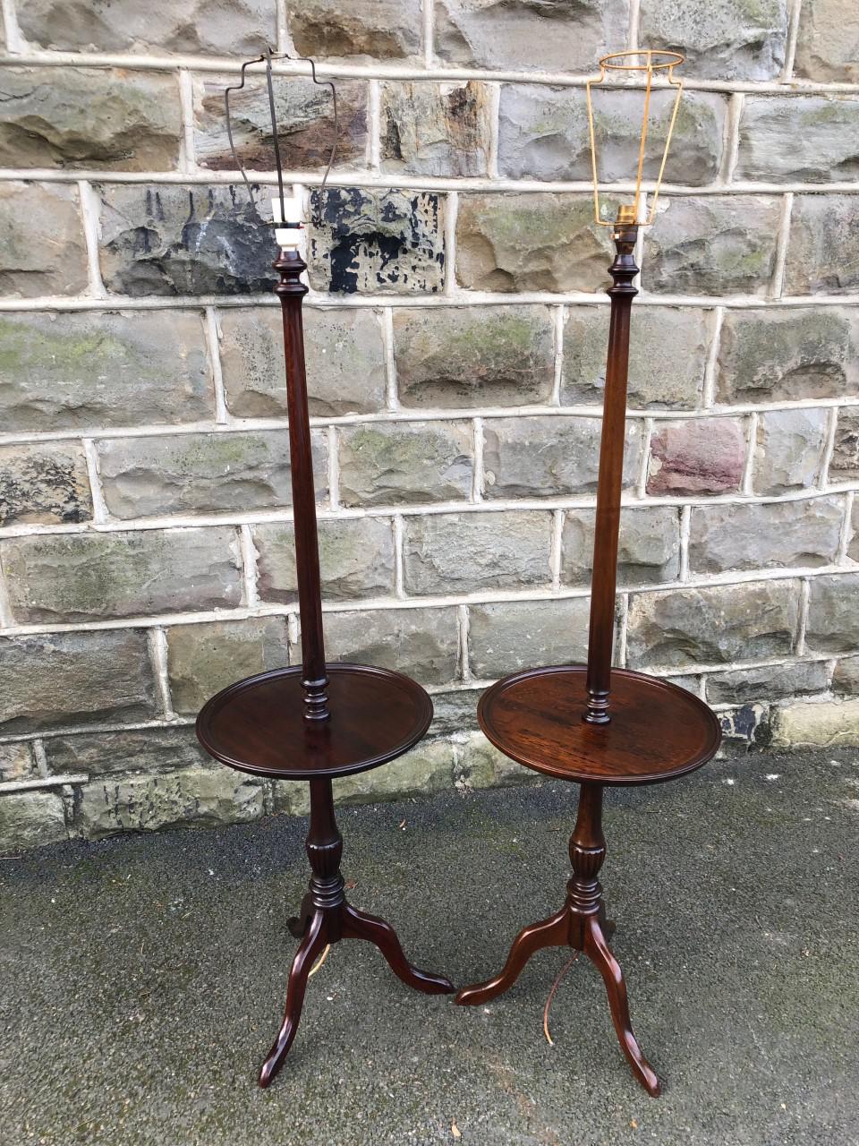 Pair of Antique Mahogany Standard Lamps (1 of 7) Pair of Antique Mahogany Standard Lamps (1 of 7)