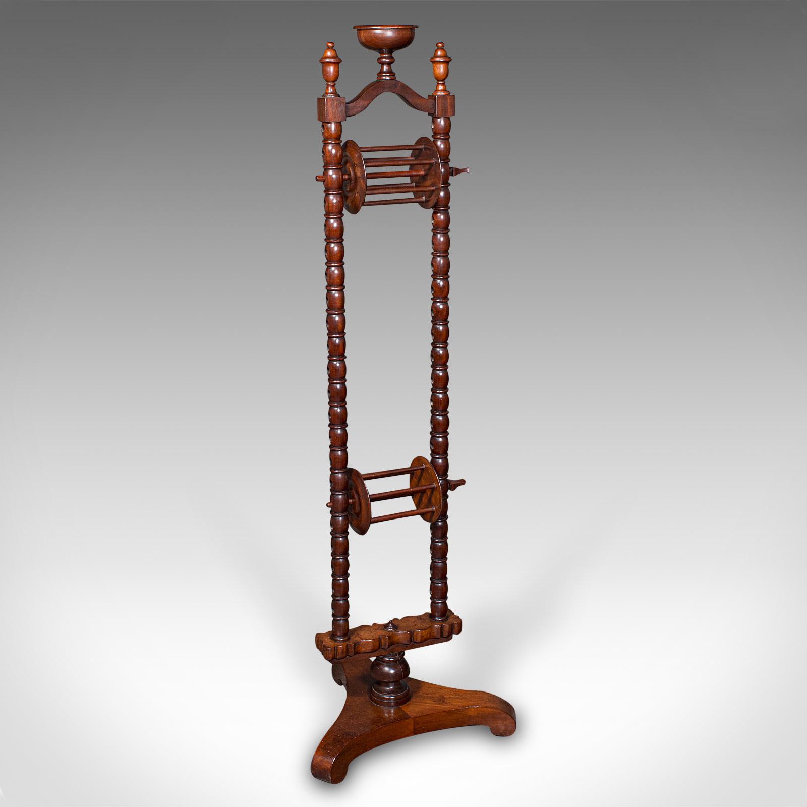 Antique Wool Winder Stand, English, Walnut, Adjustable Yarn Swift, Victorian (1 of 10)