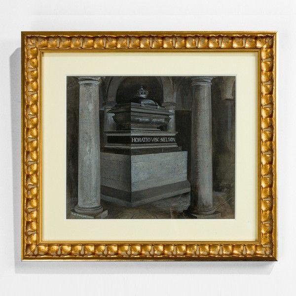 Antique Gouache of Nelsons Tomb (1 of 1)