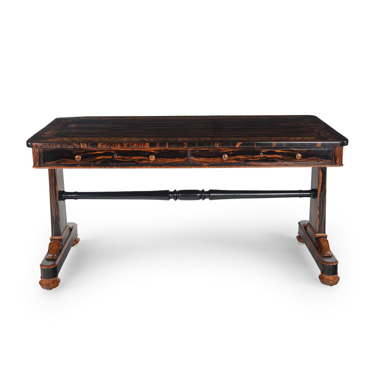 Very Fine English Centre Table of Macassar Ebony & Amboyna with Floral Marquetry of Exhibition Quality c.1840 (1 of 16) Very Fine English Centre Table of Macassar Ebony & Amboyna with Floral Marquetry of Exhibition Quality c.1840 (1 of 16)