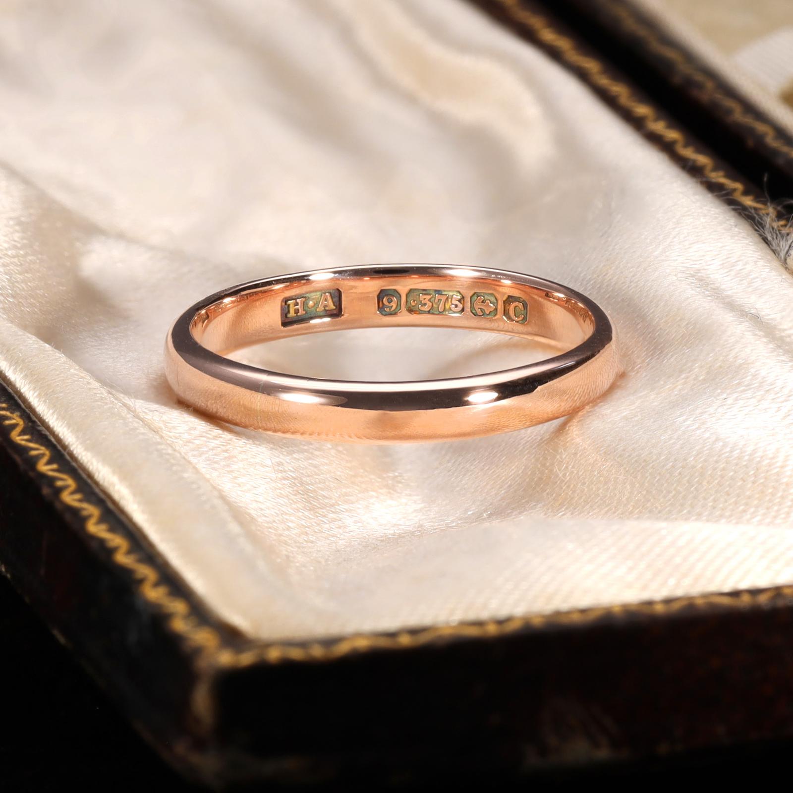 The Vintage 1927 9ct Rose Gold Wedding Ring (1 of 1)