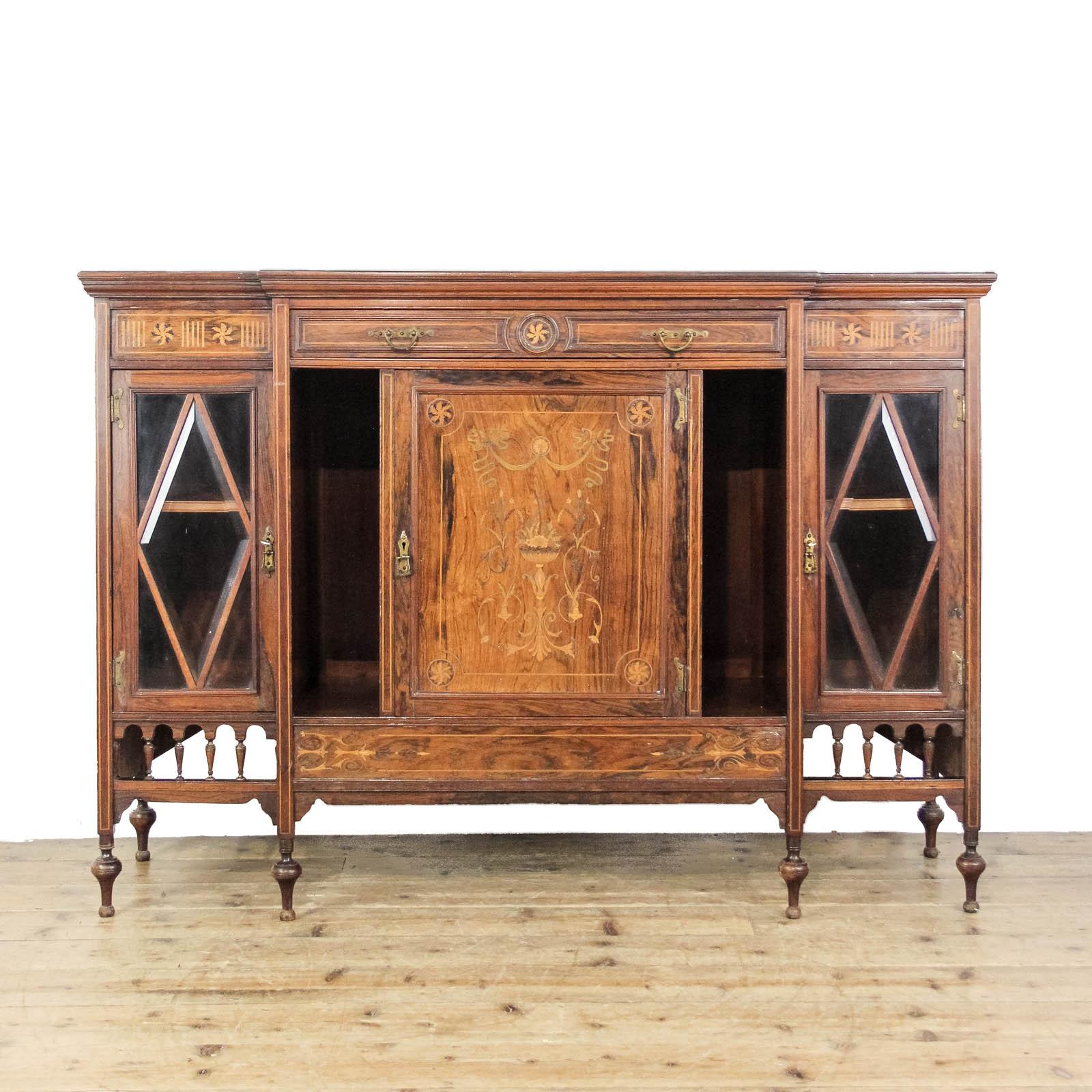 Edwardian Rosewood Inlaid Side Cabinet (1 of 9)
