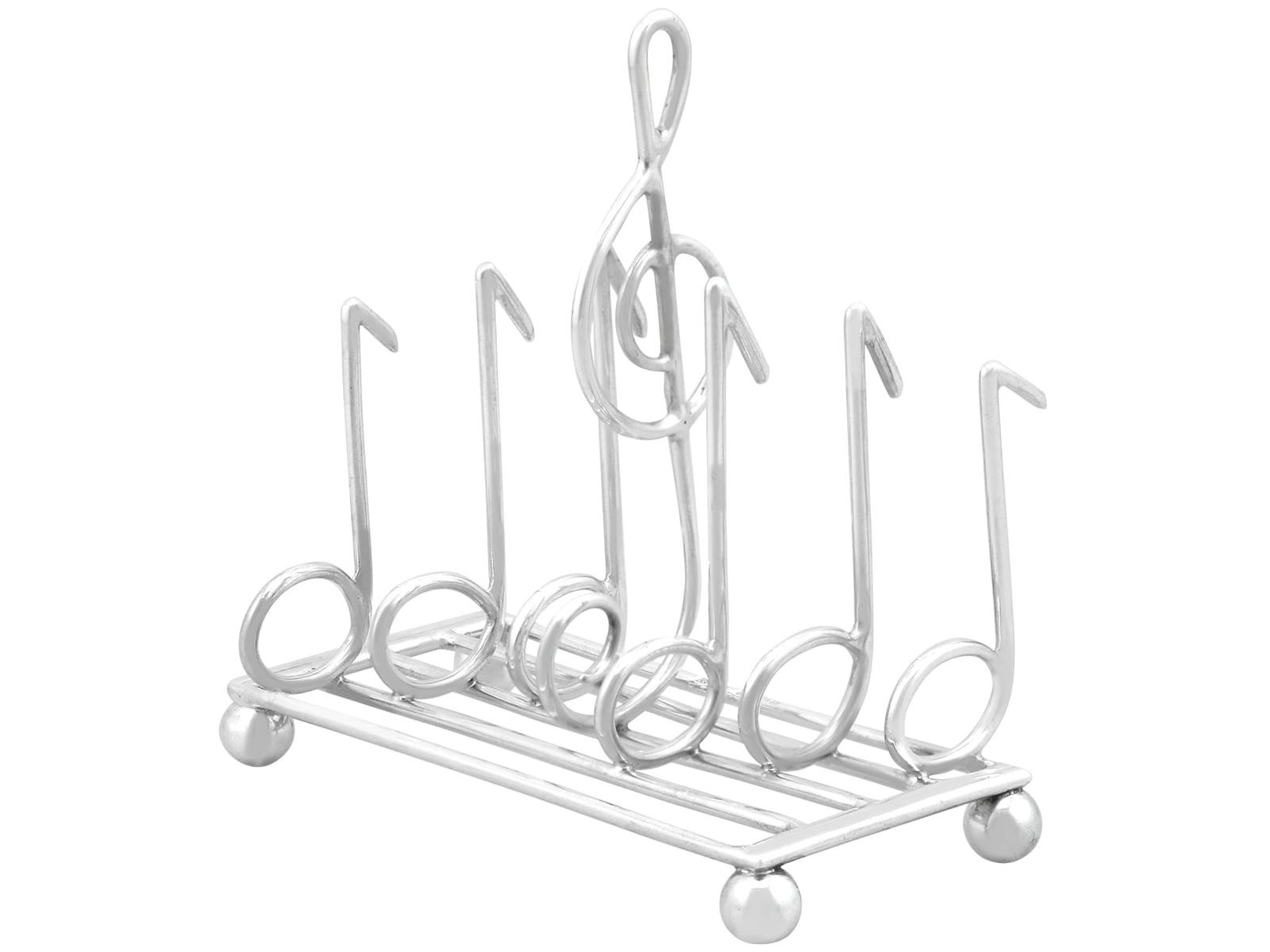 Antique Victorian Sterling Silver Toast Rack (1898) (1 of 9)