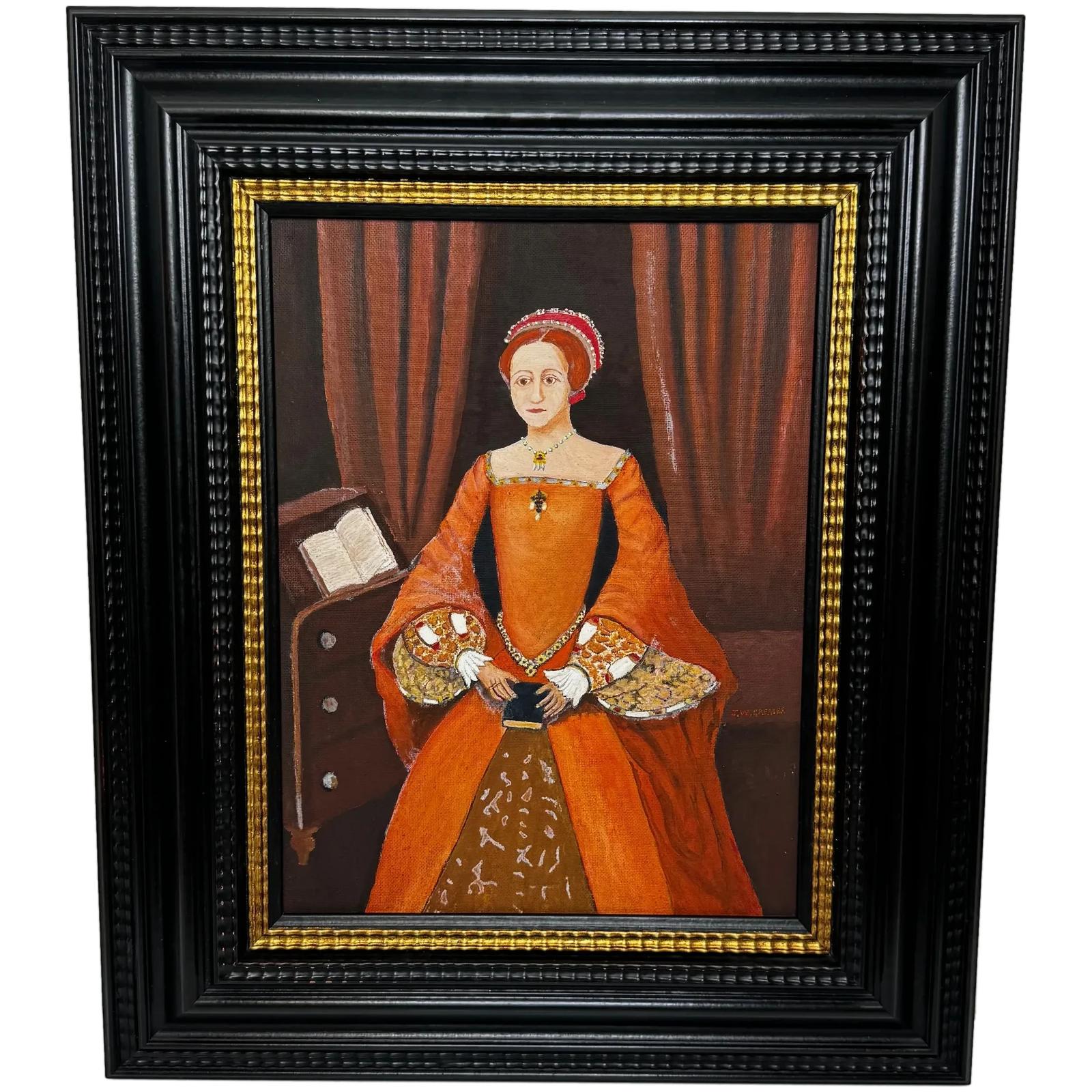 Oil Painting The Tudor Royal Virgin Queen Elizabeth 1st When A Young Princess (1 of 34)