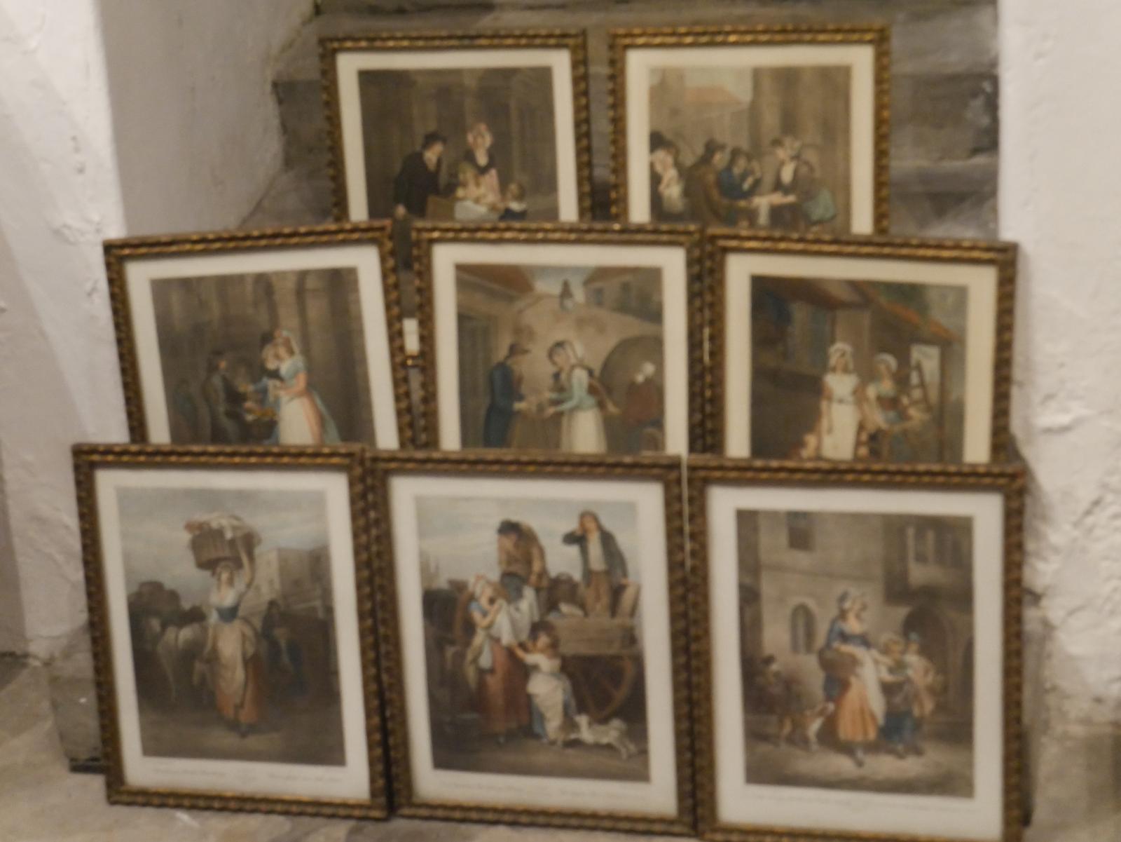 8 Coloured "Cries of London" Prints (1 of 3) 8 Coloured "Cries of London" Prints (1 of 3)