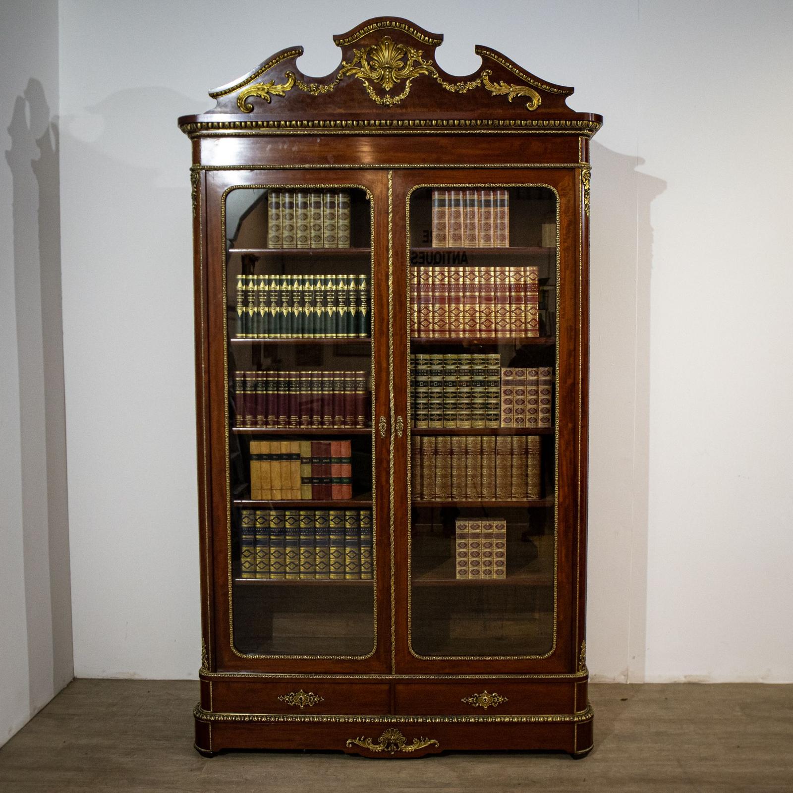 French Napoleon III Glazed Ormolu Bookcase (1 of 11) French Napoleon III Glazed Ormolu Bookcase (1 of 11)