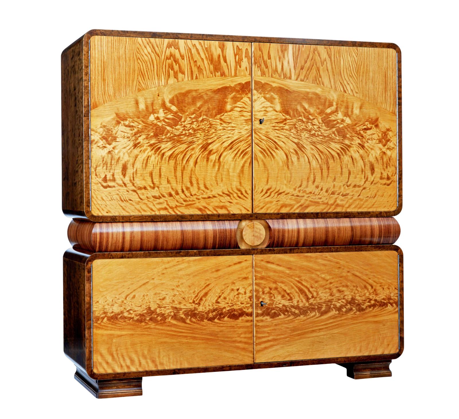 Art Deco Scandinavian Birch & Elm Cabinet (1 of 12) Art Deco Scandinavian Birch & Elm Cabinet (1 of 12)