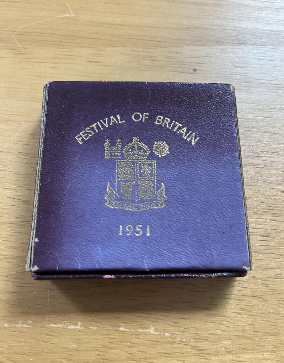 Festival of Britain 1951 in Purple Box (5 Shilling Piece) (1 of 7)