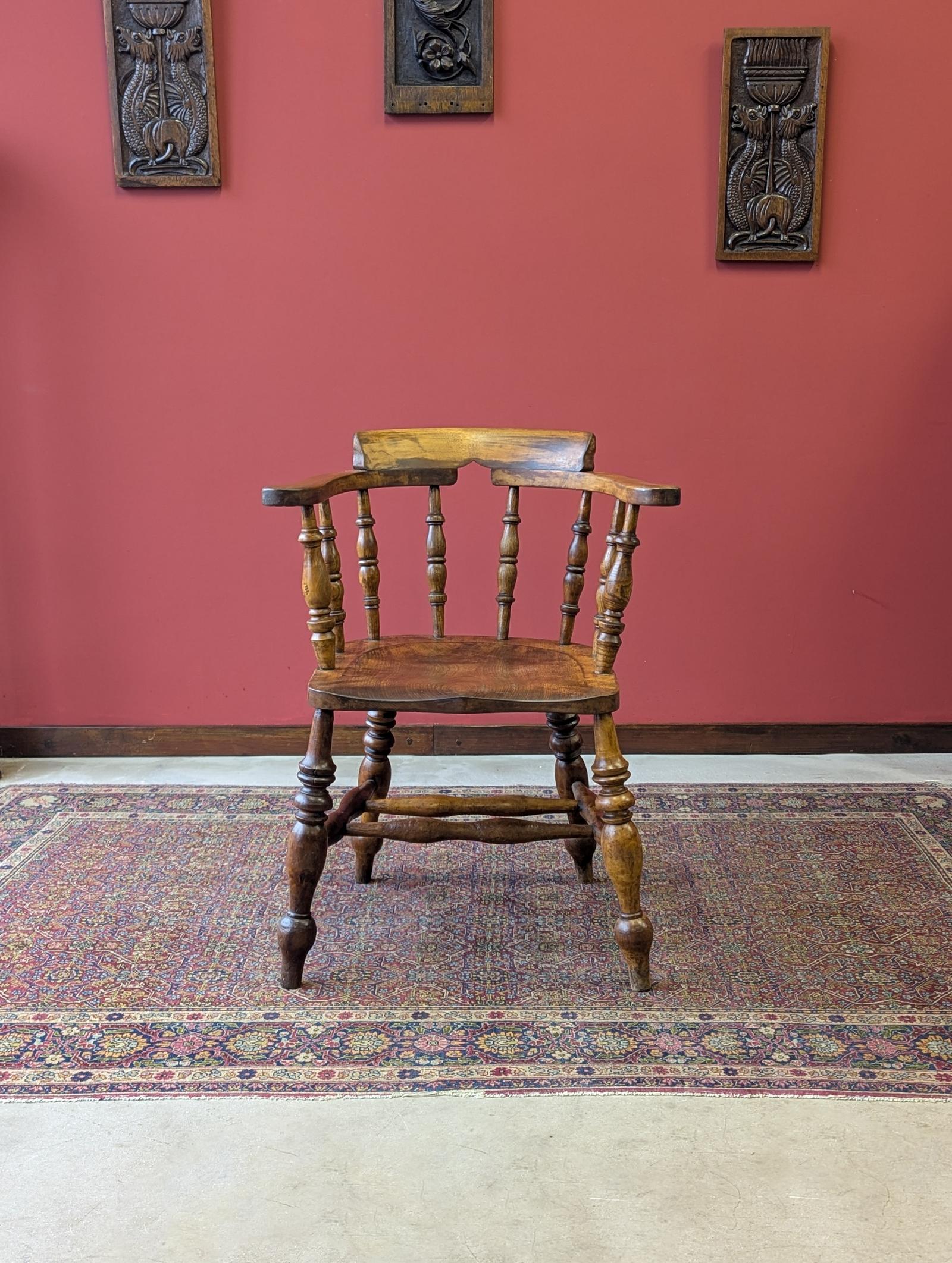 Antique Victorian Ash & Elm Desk Chair c.1880 (1 of 10) Antique Victorian Ash & Elm Desk Chair c.1880 (1 of 10)
