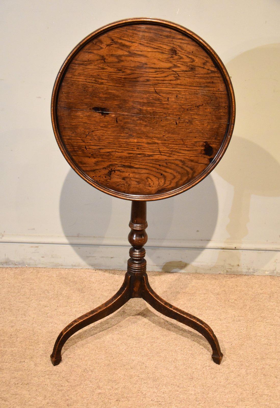 Early 19th Century Oak Tilting Tripod Wine Table (1 of 6)
