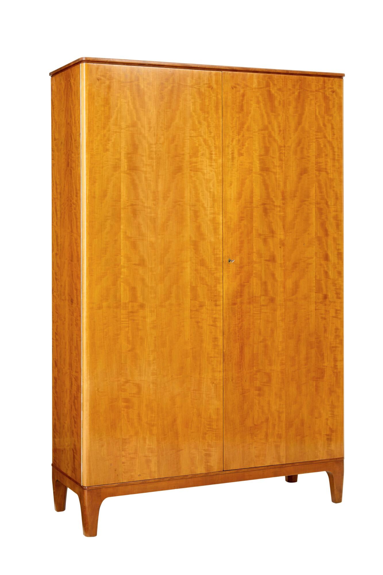Mid Century Birch Wardrobe by Oscar Nilsson Nordiska Kompaniet (1 of 13)