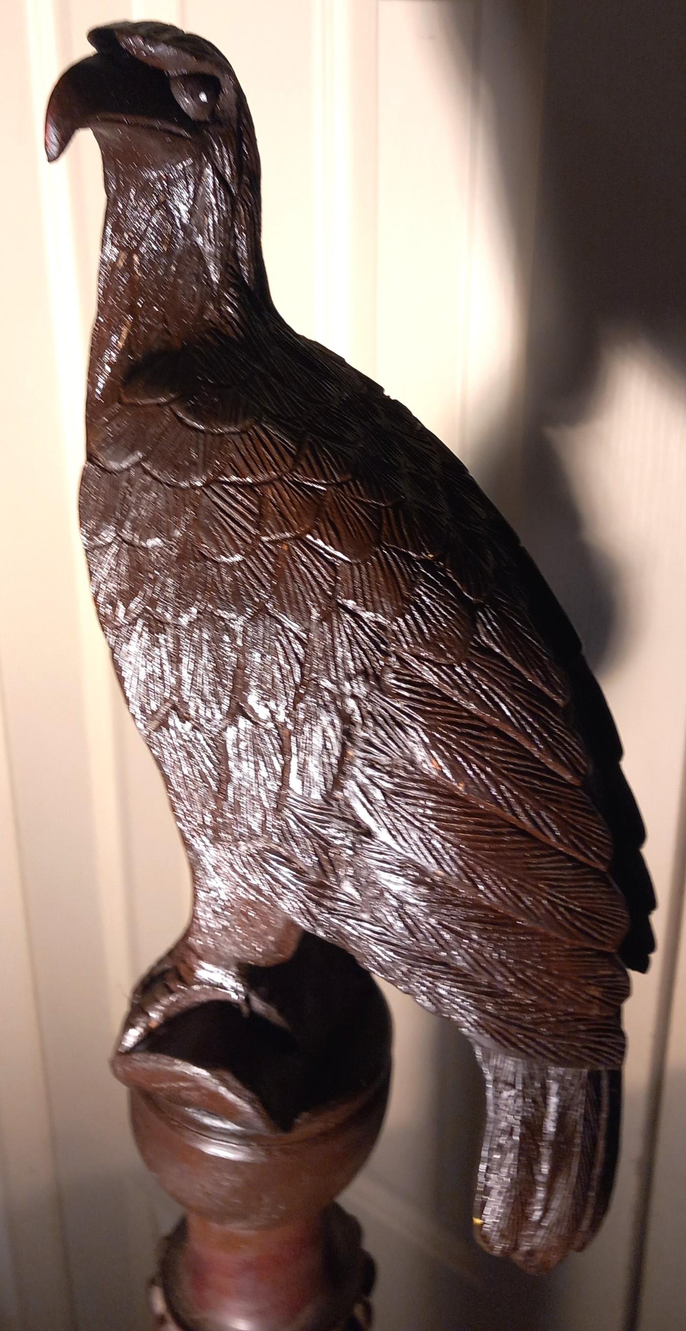 Wooden Bird of Pray on Stand (1 of 5)