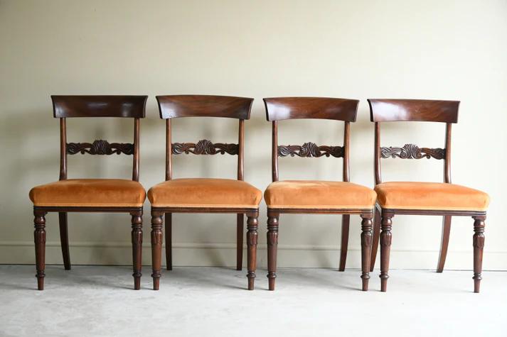 4 Antique 19th Century Bar Back Dining Chairs (1 of 9)