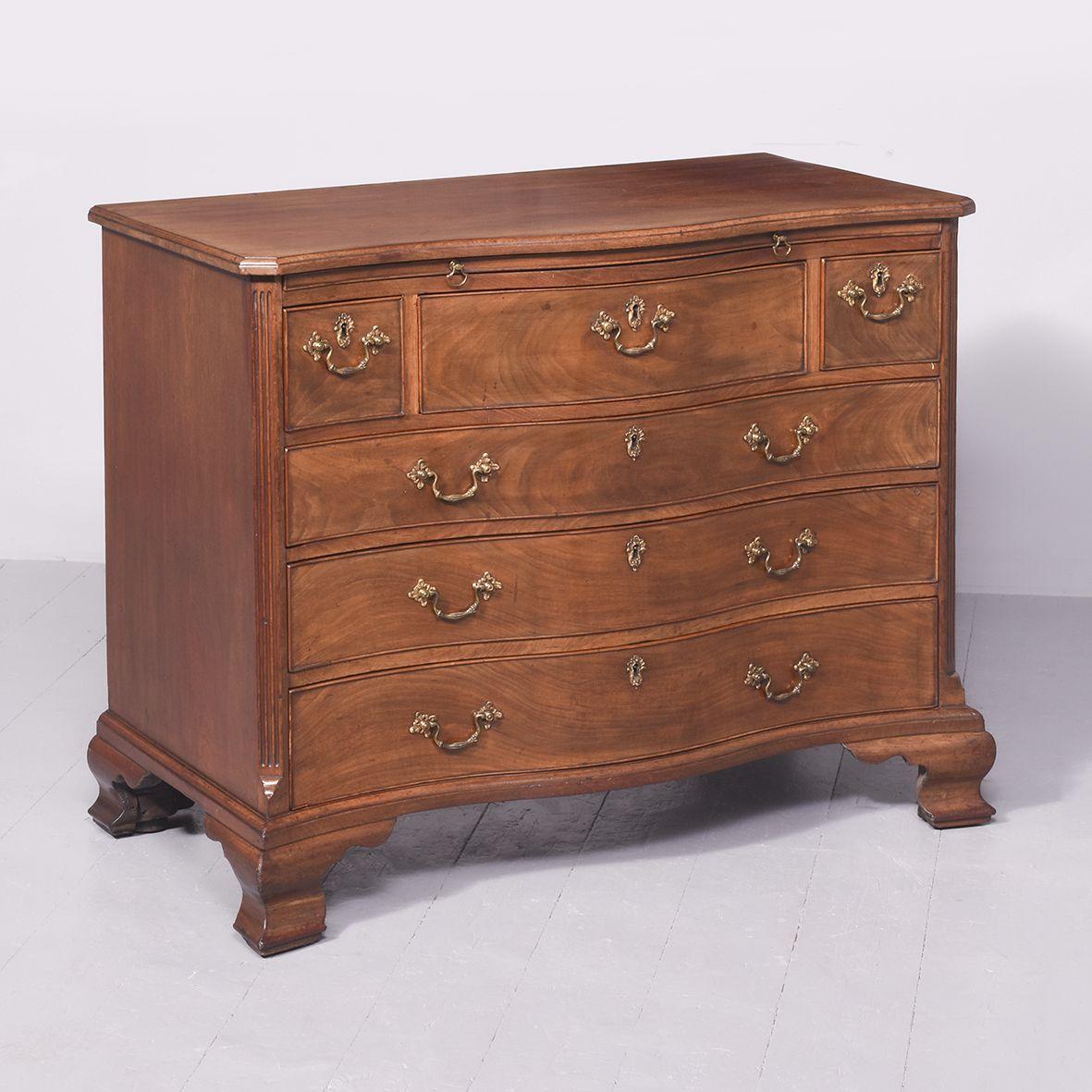 George III Serpentine Fronted Secretaire Chest (1 of 11)