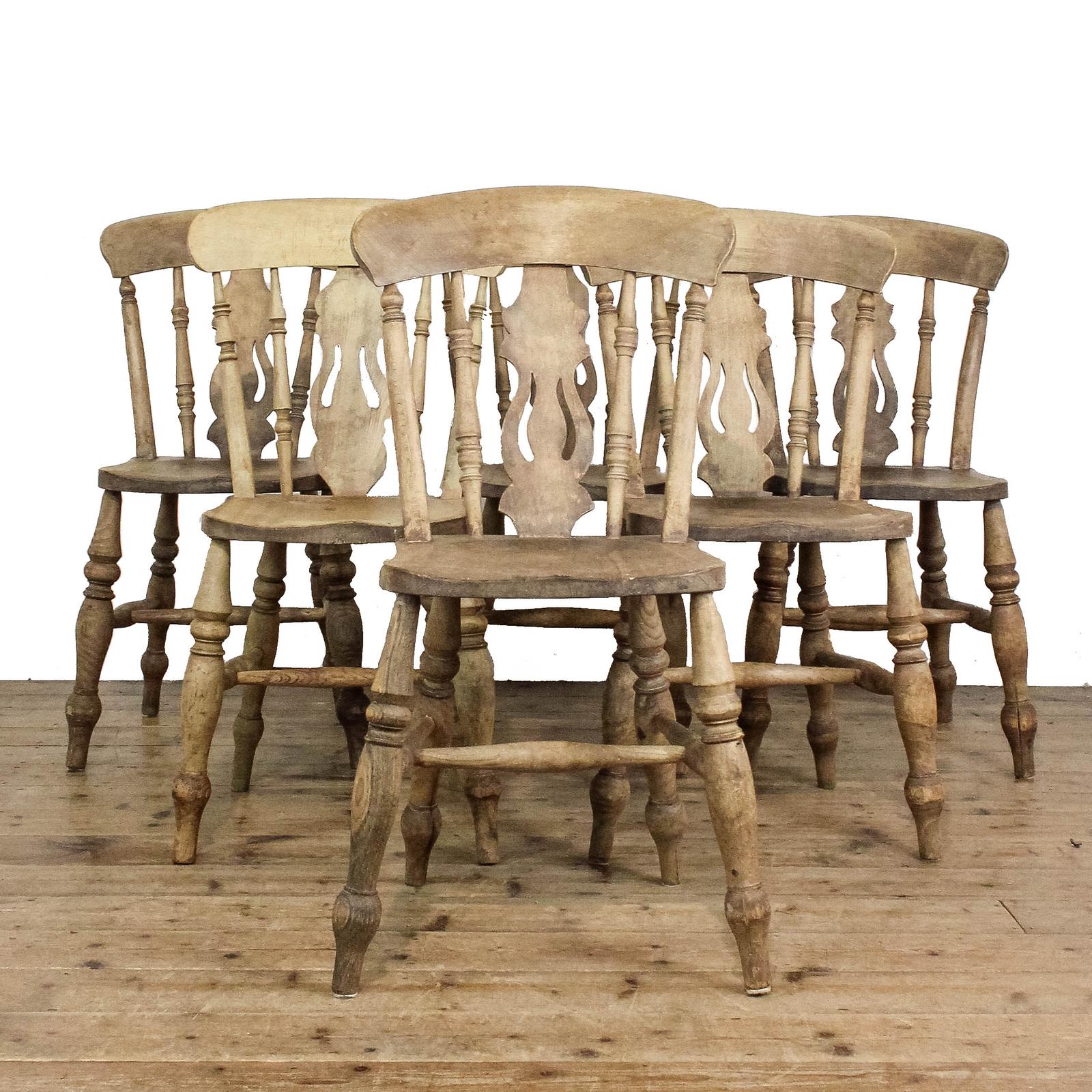 Antique Set of Six Farmhouse Kitchen Chairs (1 of 7) Antique Set of Six Farmhouse Kitchen Chairs (1 of 7)