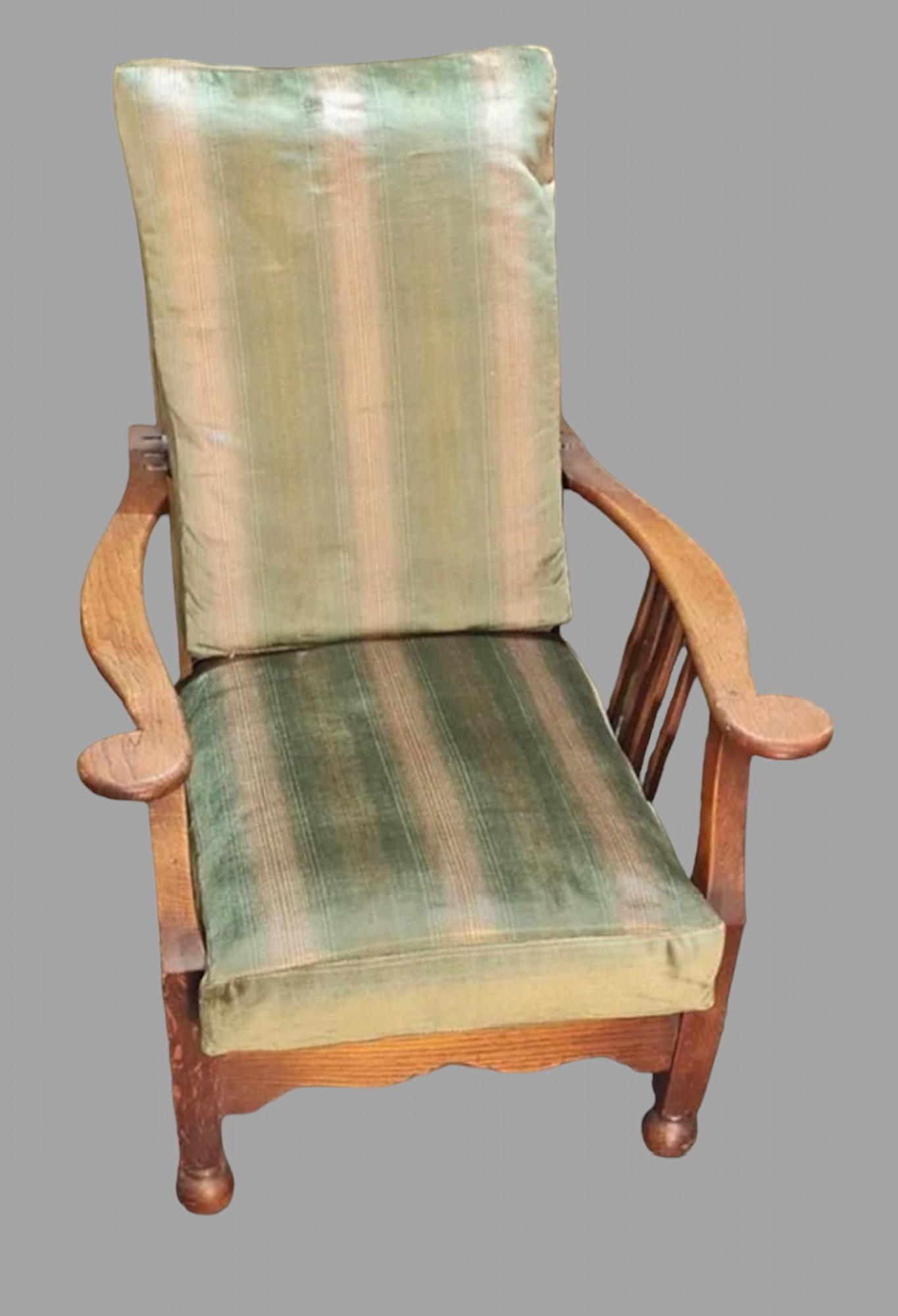 Folding Oak Arts & Crafts Chair c.1900 (1 of 5)