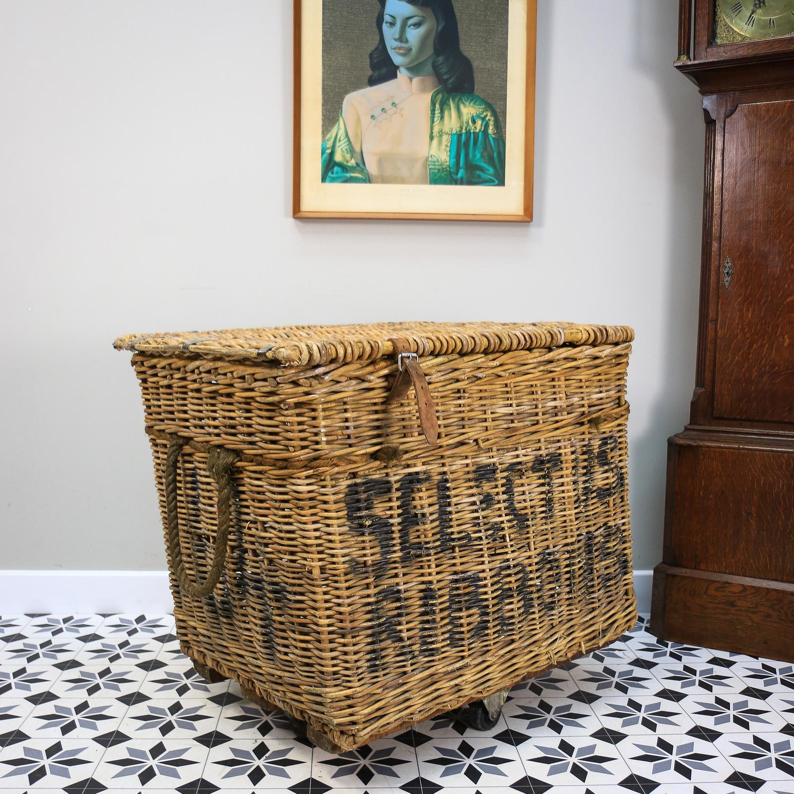 Arthur Craven Mill Basket in Wicker with Rope Handles and Lid (1 of 24) Arthur Craven Mill Basket in Wicker with Rope Handles and Lid (1 of 24)