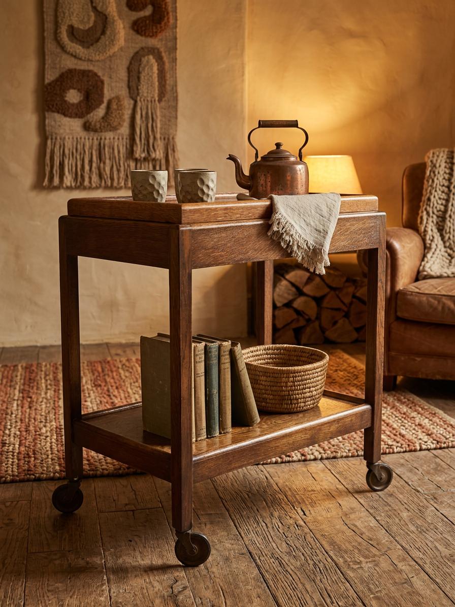 Antique Oak Drinks Tea Trolley on Castors Wheels (1 of 9) Antique Oak Drinks Tea Trolley on Castors Wheels (1 of 9)