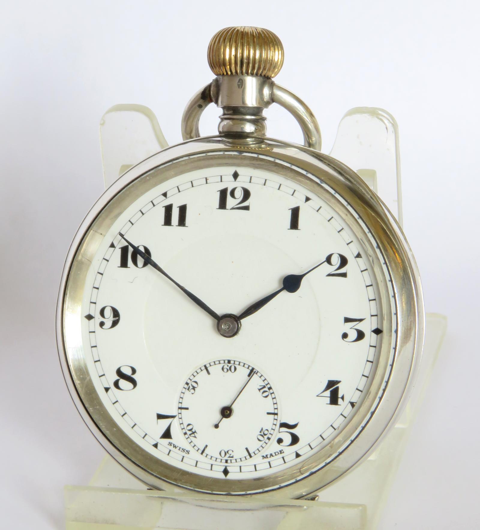 Pocket Watch: Antique Silver Record Pocket Watch 1919 (1 of 5)