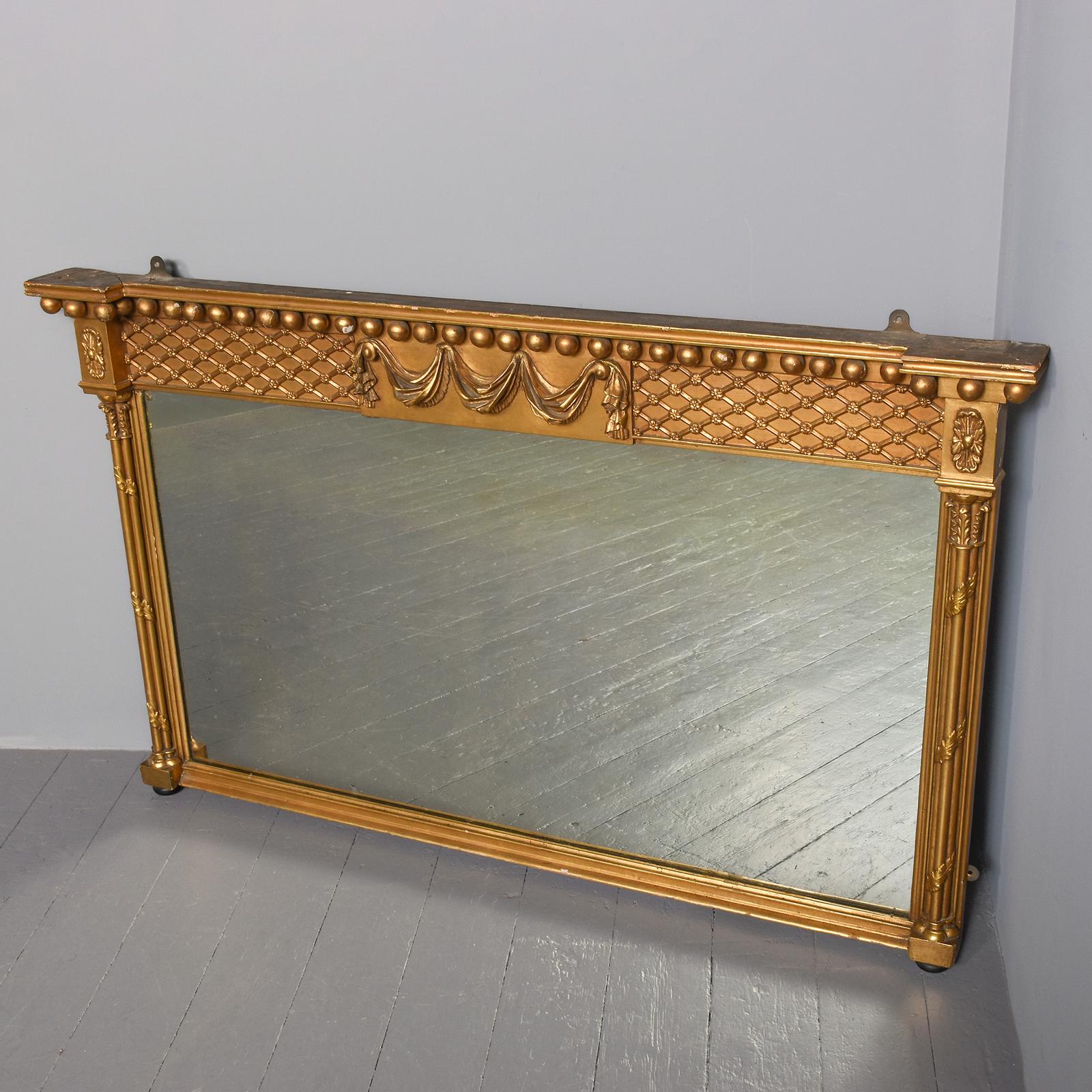 Regency Gilded Overmantel Mirror (1 of 7)