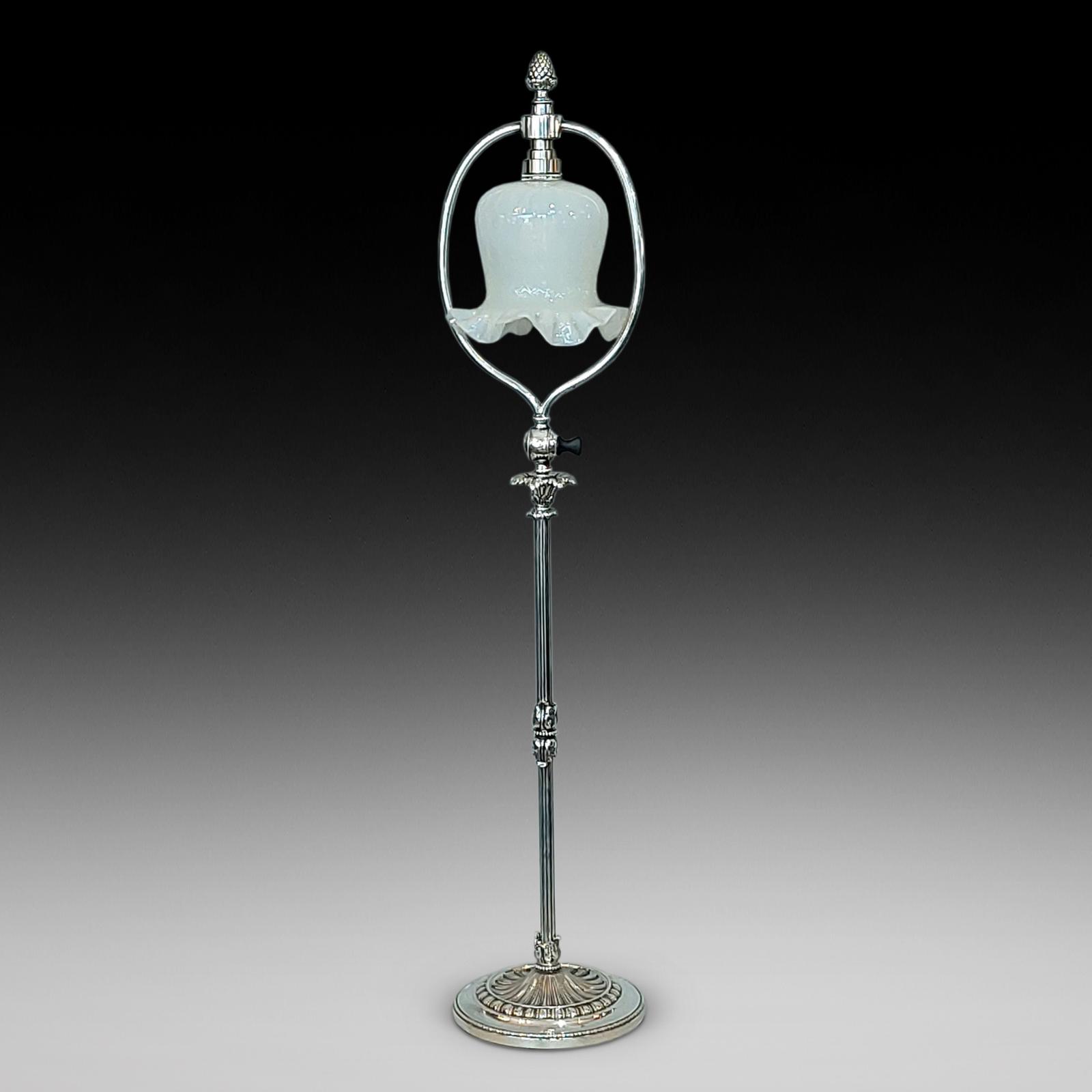 Early 20thc Silver Plate Farraday & Son Style Electric Lamp (1 of 9)