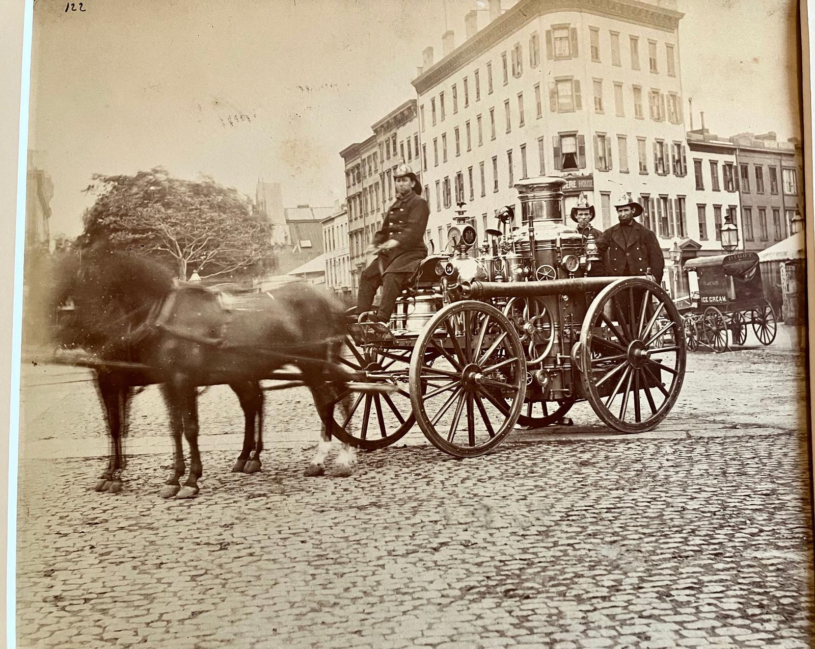 Rare Original 1880s Photograph of New York Fire Engine & Horses (1 of 4) Rare Original 1880s Photograph of New York Fire Engine & Horses (1 of 4)