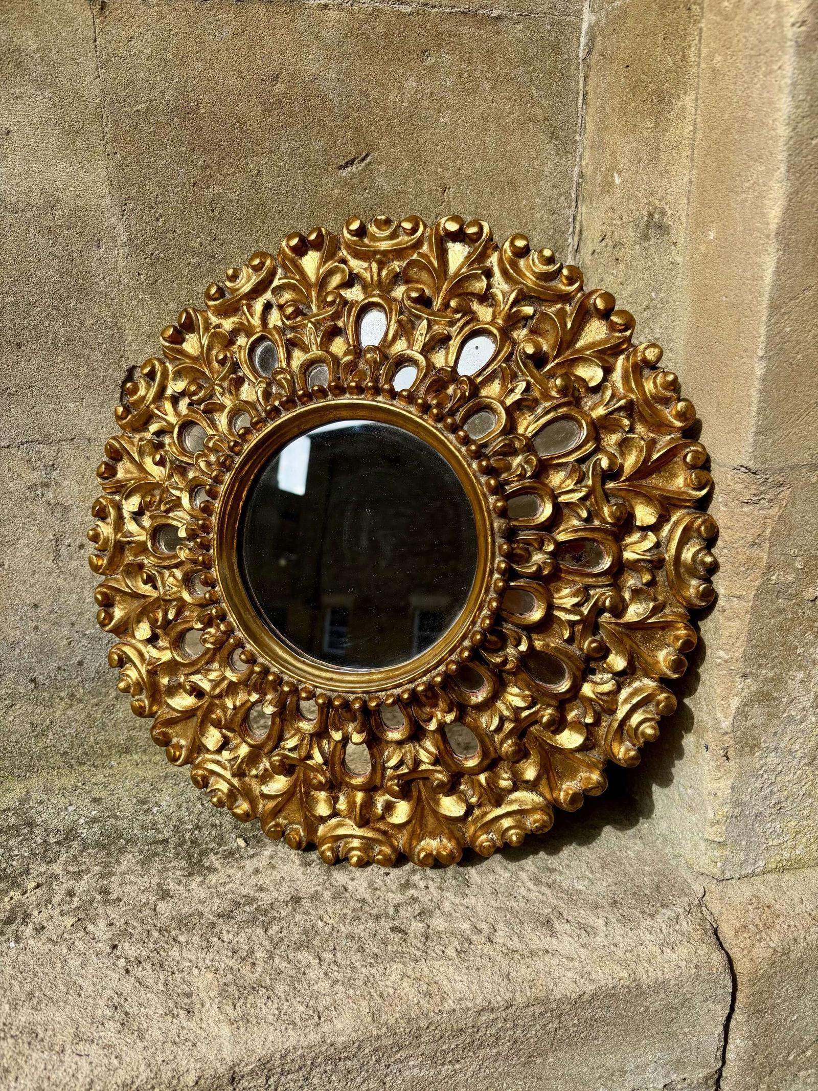 Antique Giltwood Sunburst Mirror (1 of 7)