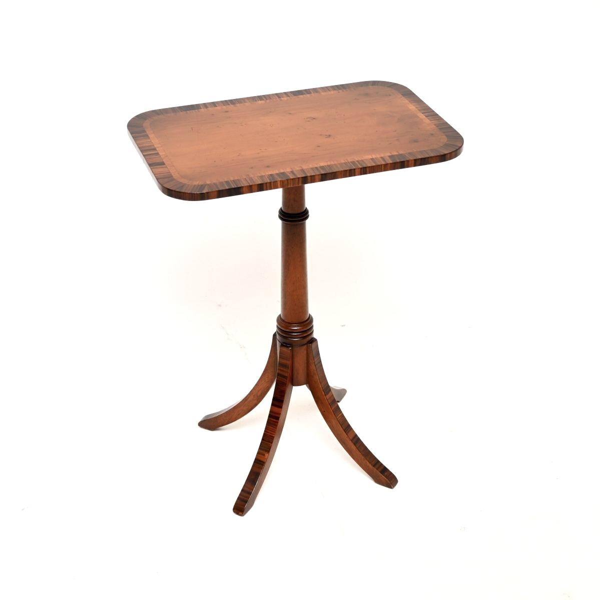 Antique Regency Style Inlaid Yew Wood Side Table (1 of 6) Antique Regency Style Inlaid Yew Wood Side Table (1 of 6)