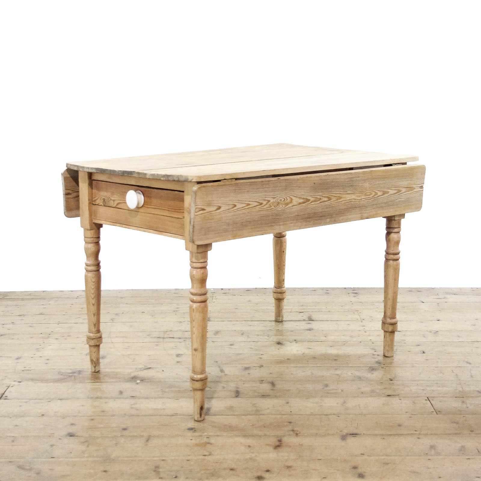 Antique Victorian Stripped Pine Drop Leaf Kitchen Table (1 of 10)