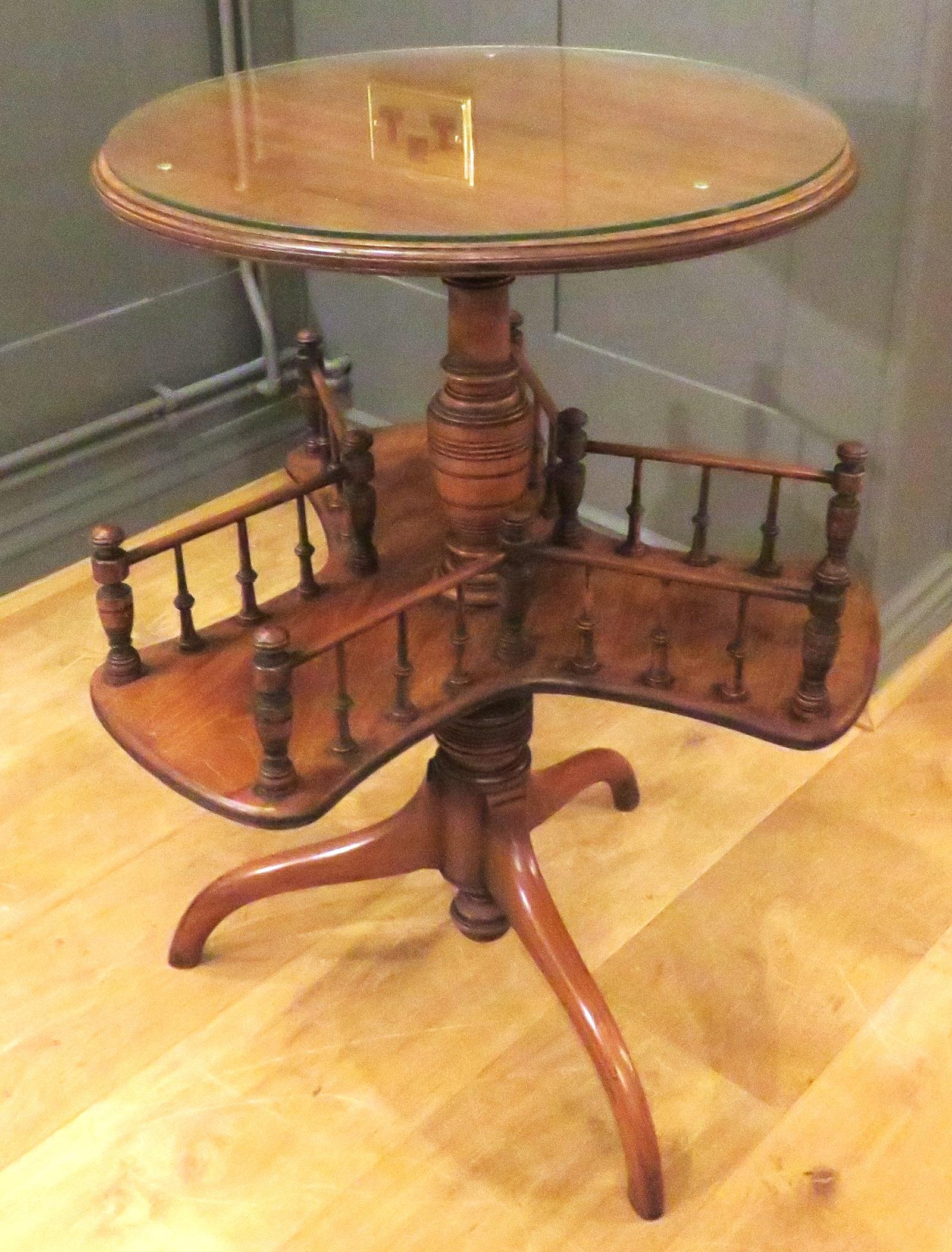 Wine Table with Revolving Book Trough (1 of 3)